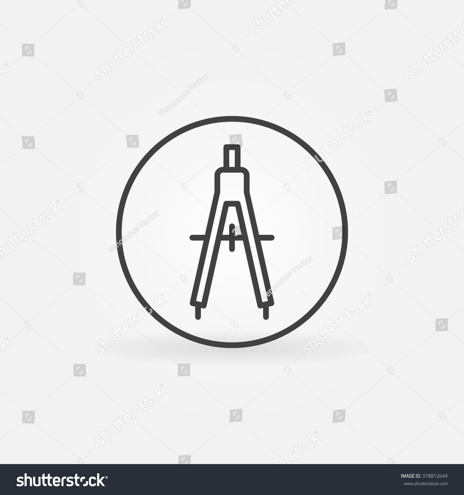 Compasses Concept Icon Vector Linear Drawing Stock Vector 378812644 ...