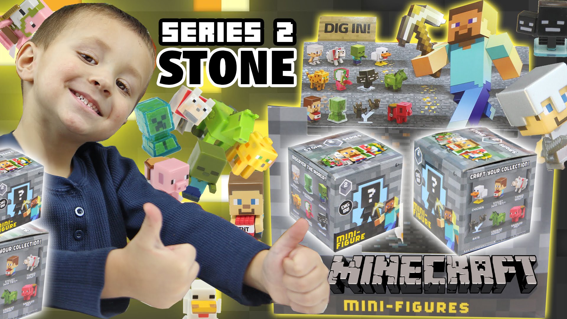 Minecraft STONE Series 2 Blind Boxes Opening! Mini-Figures Fun ...