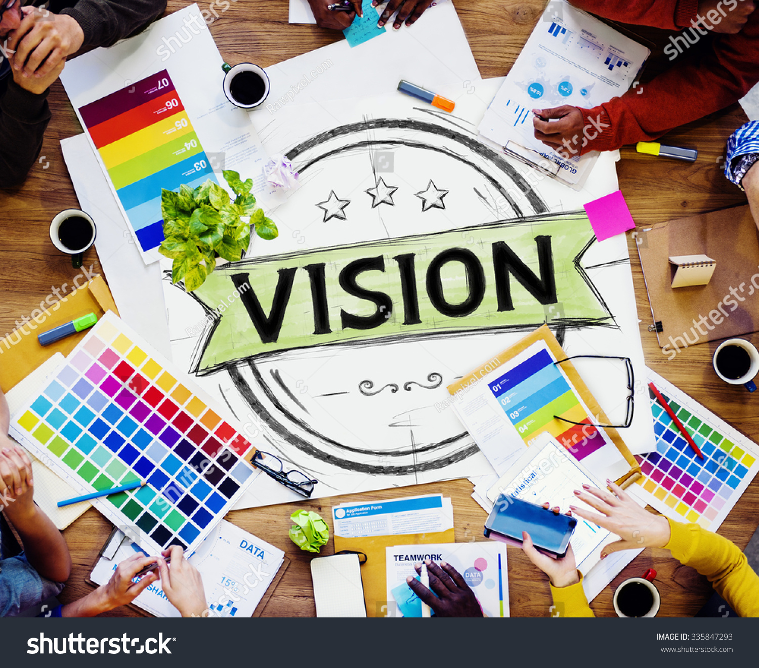 Vision Inspiration Aspiration Target Dreams Concept Stock Photo ...