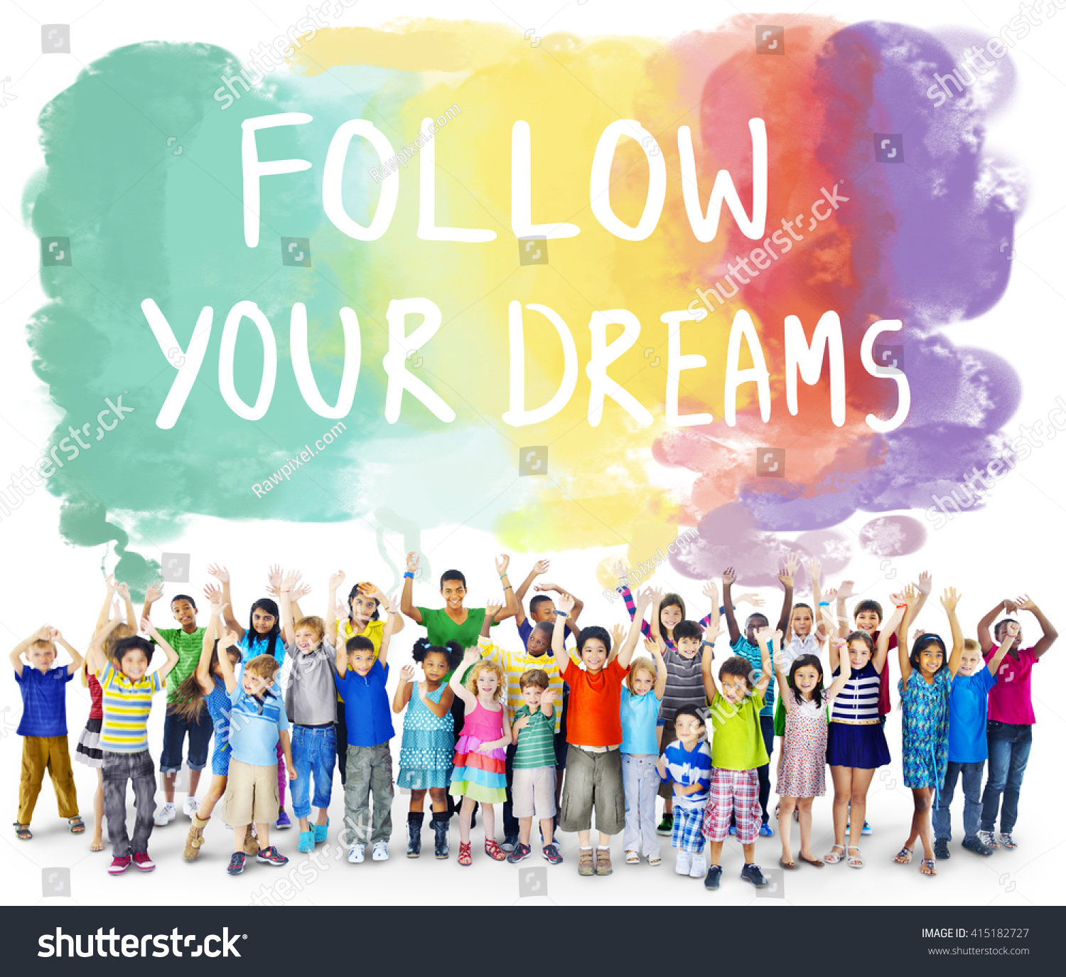 Desire Inspire Goals Follow Your Dreams Stock Photo 415182727 ...