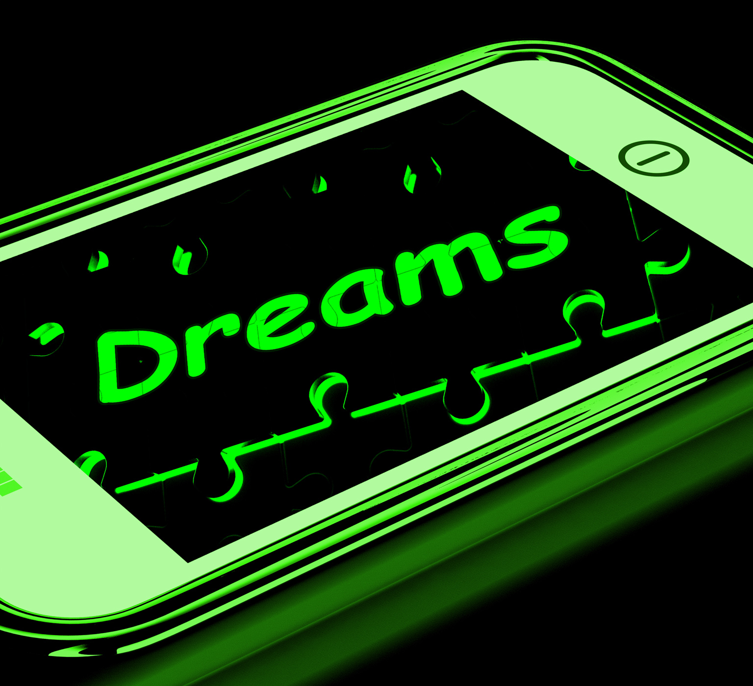 Dreams on smartphone shows aspirations photo