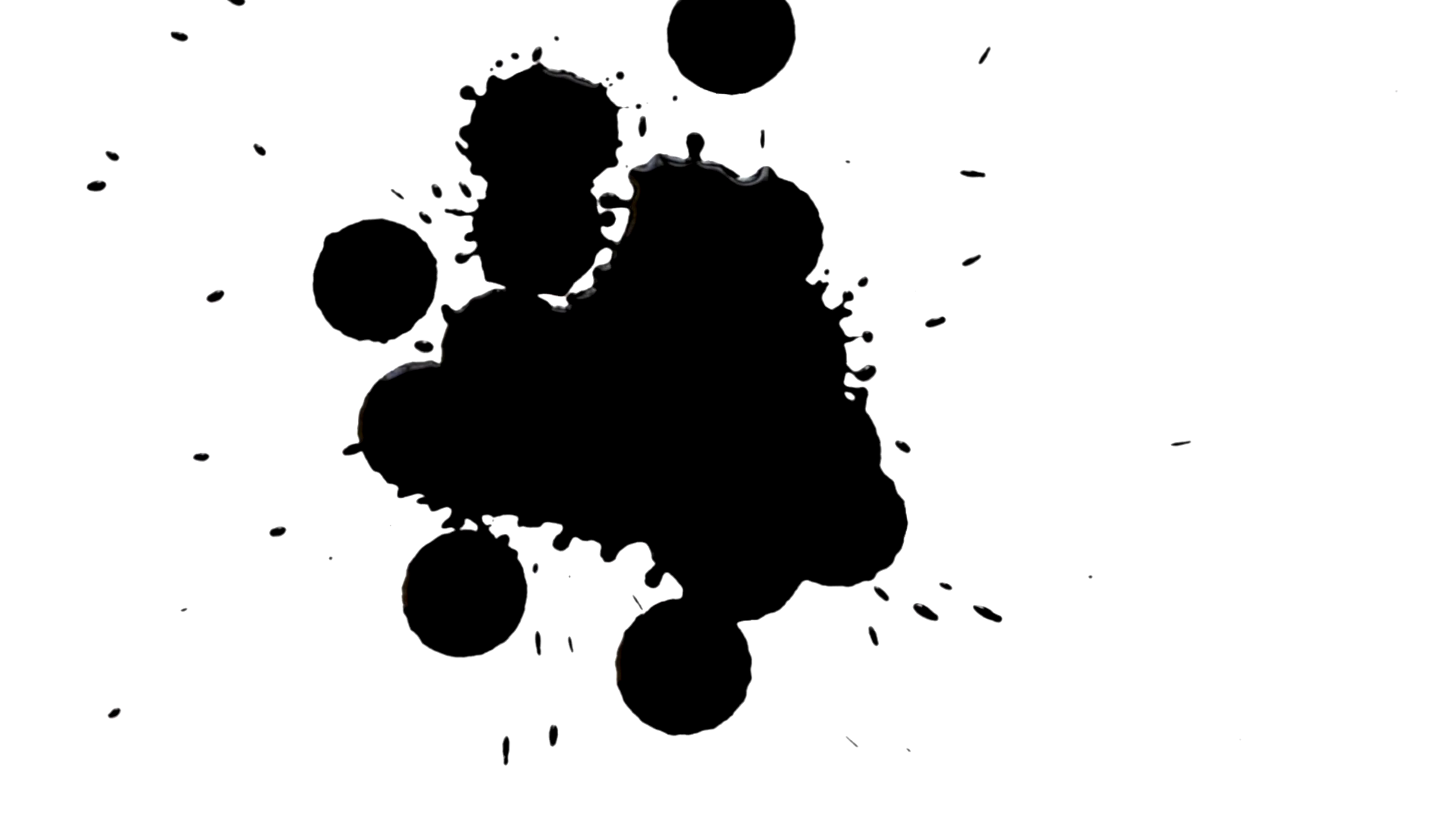 Black drops black ink dropped on white plane, Isolated black ink ...