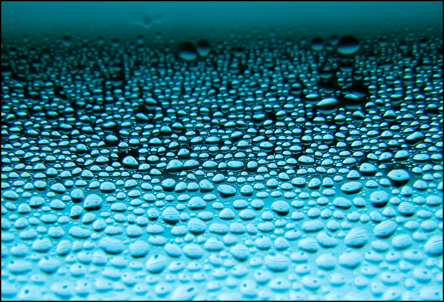 Drops of water on window photo