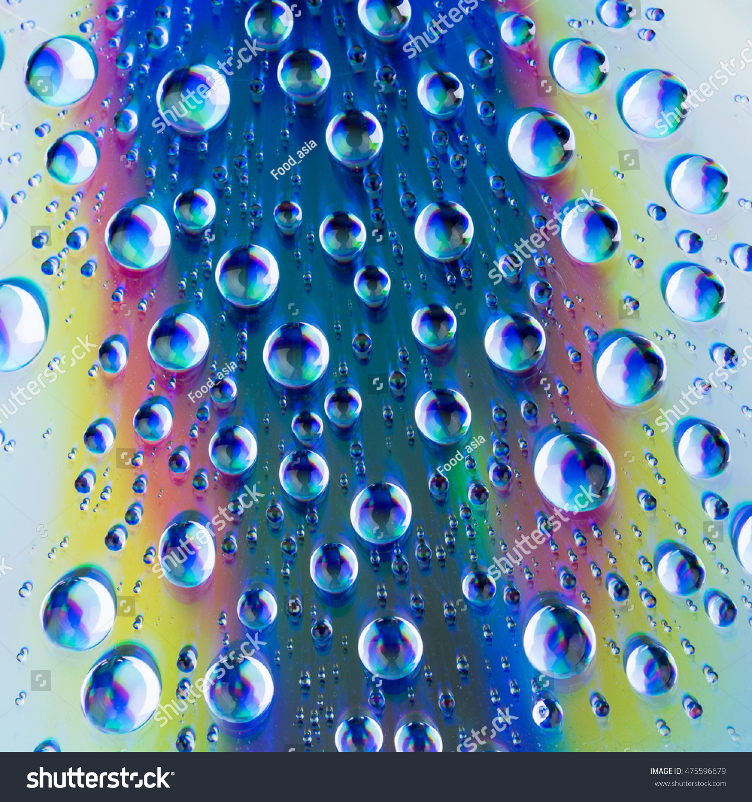 Water Drops On Cd Macro Rainbow Stock Photo (Royalty Free) 475596679 ...