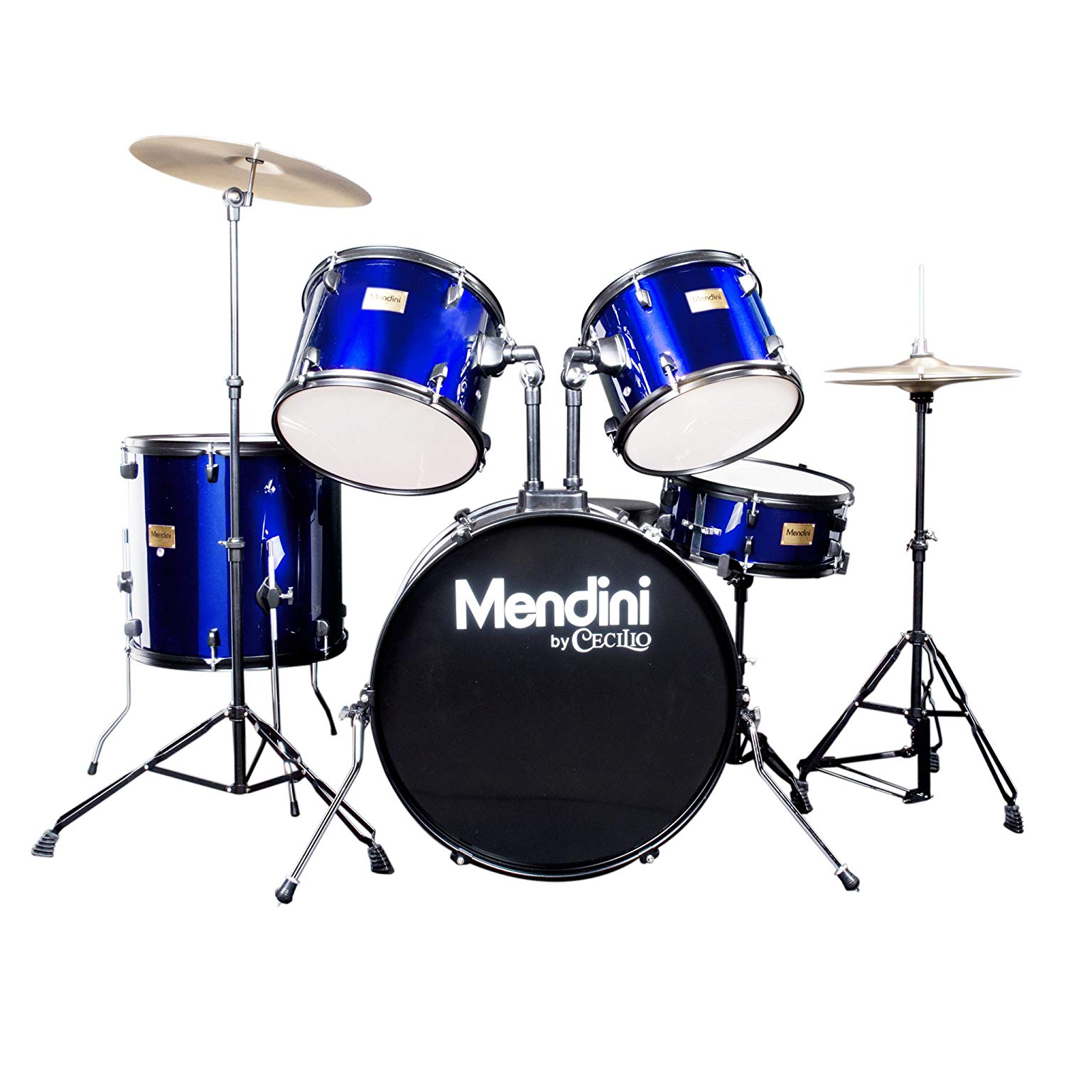Amazon.com: Mendini by Cecilio Complete Full Size 5-Piece Adult Drum ...