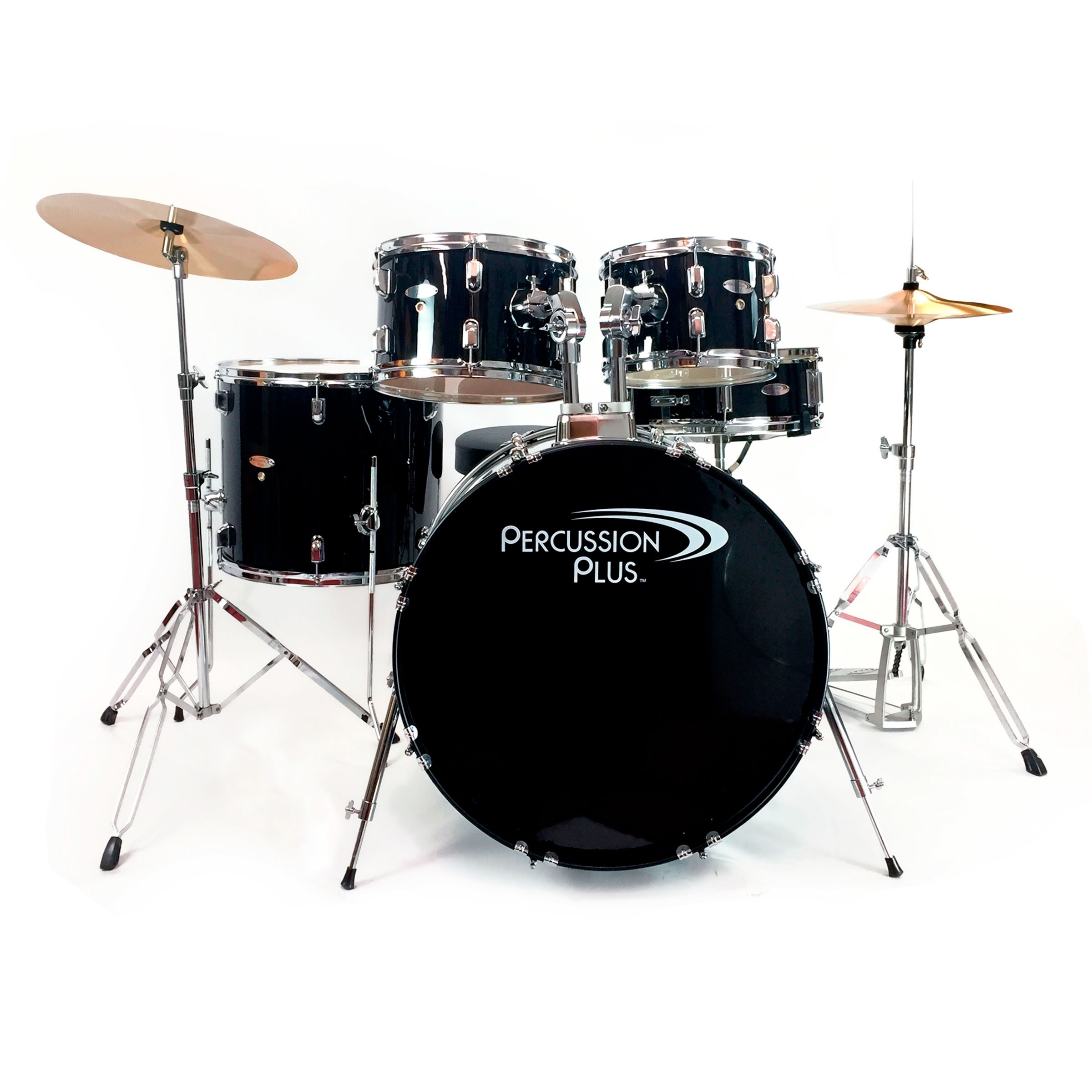 Percussion Plus 5pc Drumset w/ Hardware and Cymbals Drums on SALE