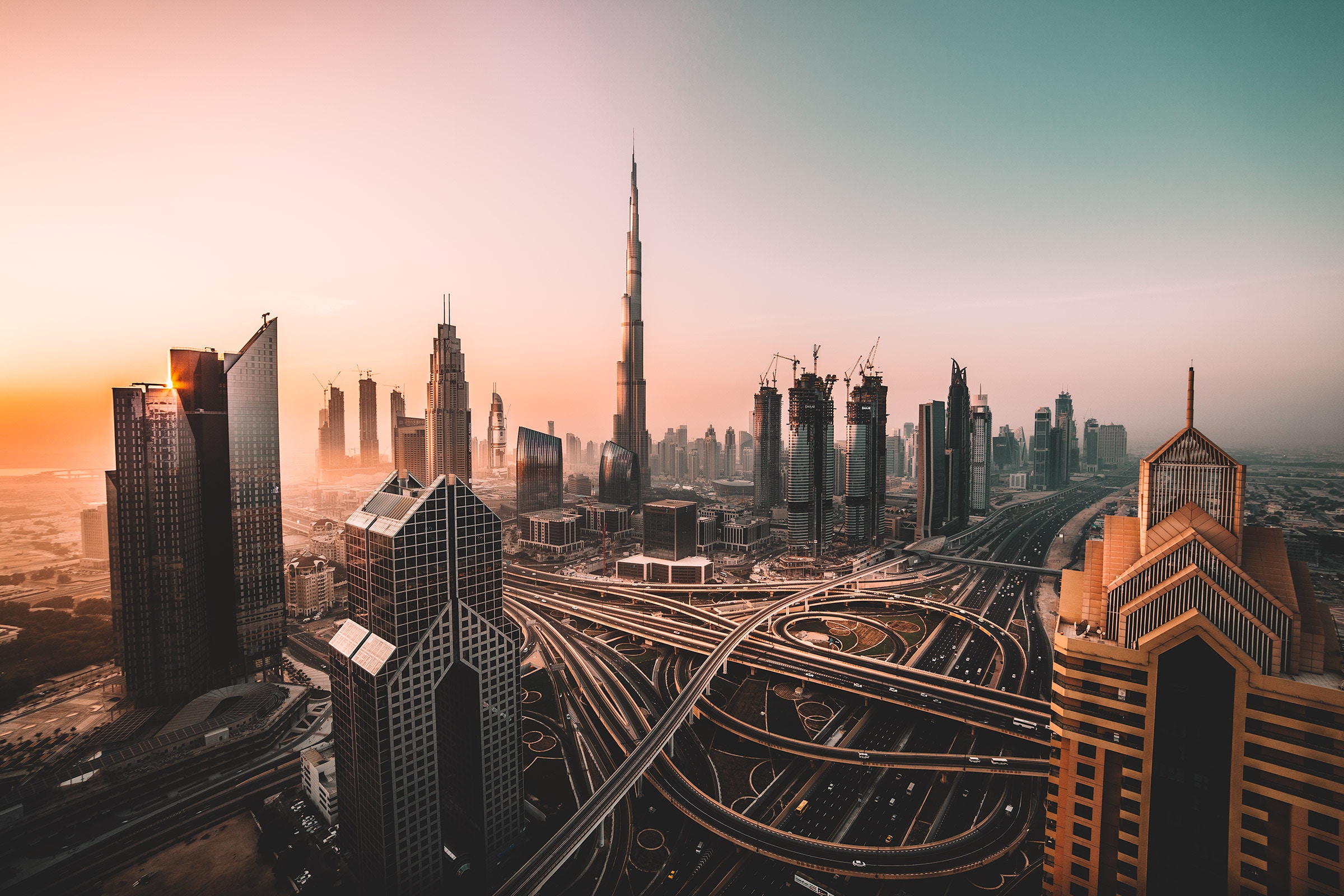 Wallpaper Dubai, Skyline, Cityscape, Skyscrapers, Burj Khalifa, HD ...
