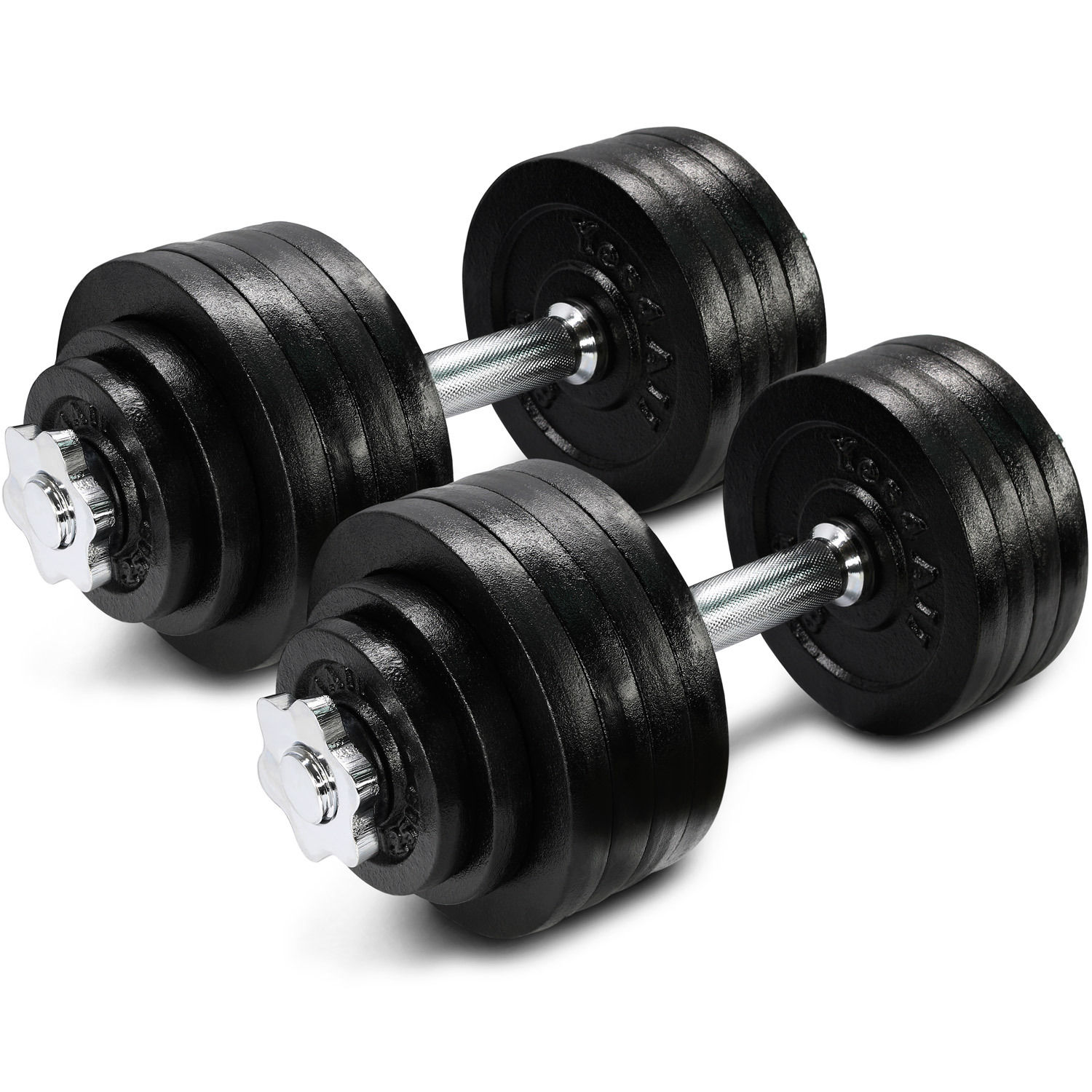 Yes4All 105 lbs Adjustable Dumbbells Set Gym Cap Plate Weight ...