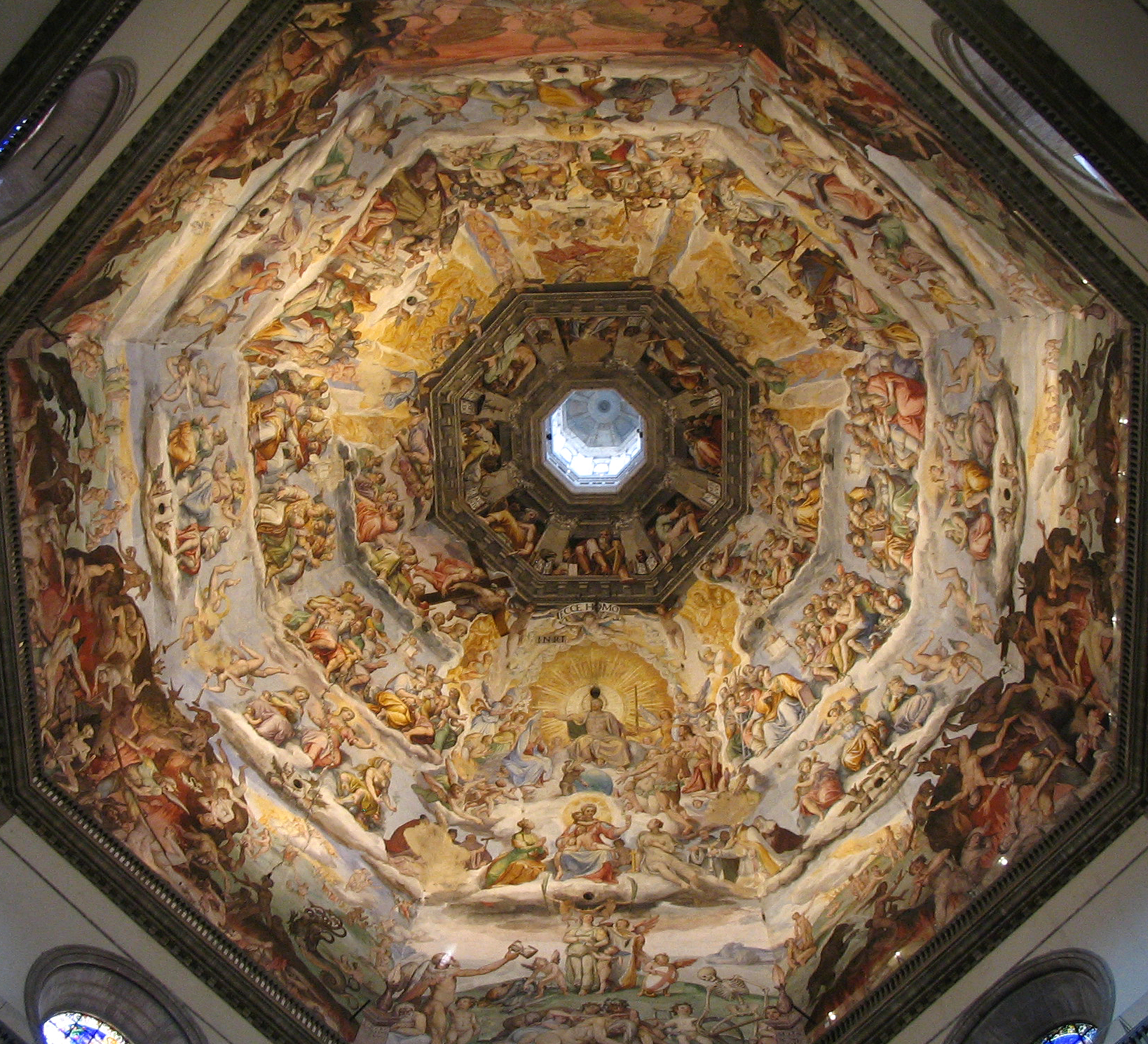 Duomo Ceiling while a boys choir sang... sound reverberating ...