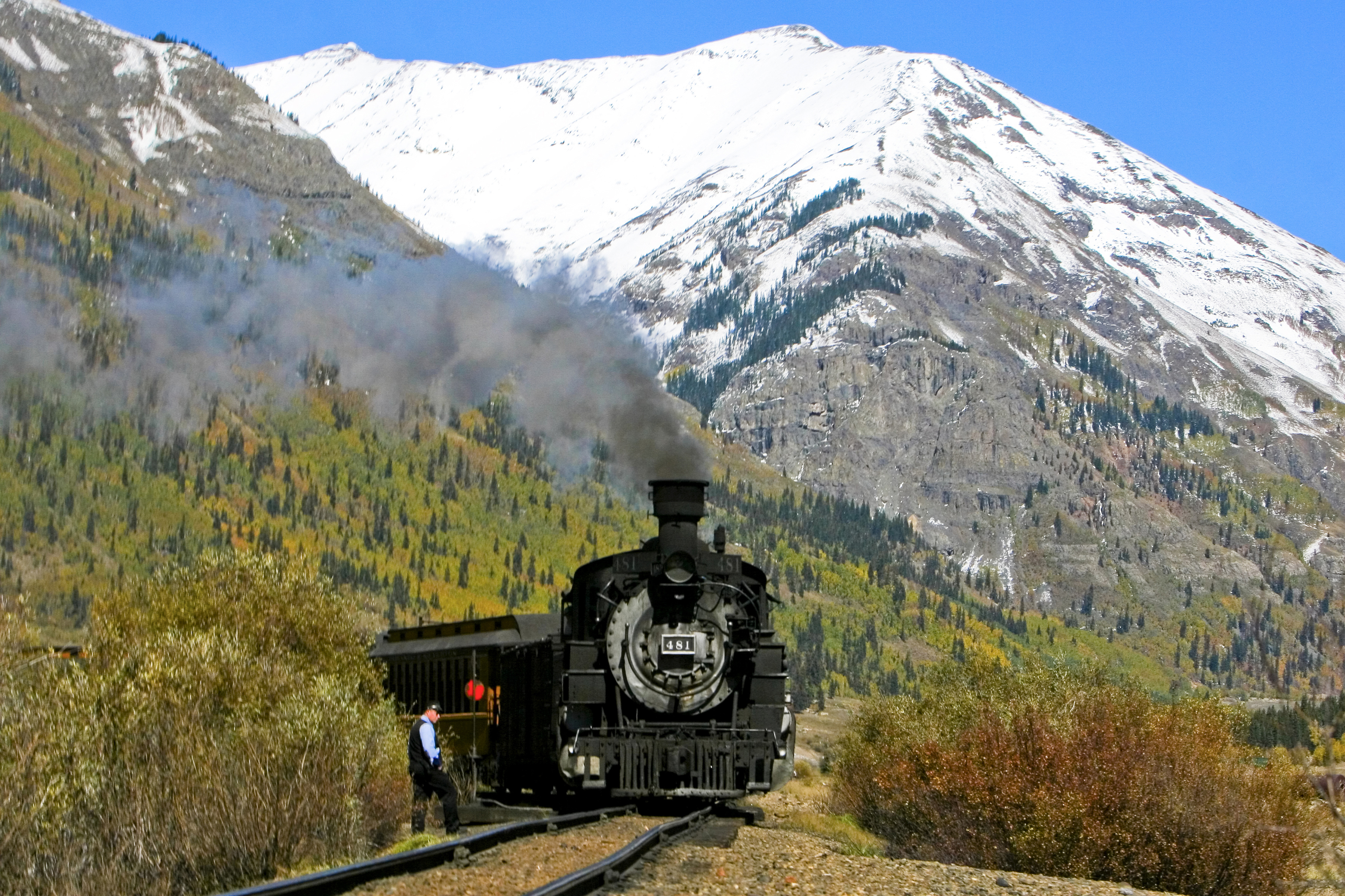 The Durango and Silverton Narrow Gauge Railroad and one of its ...