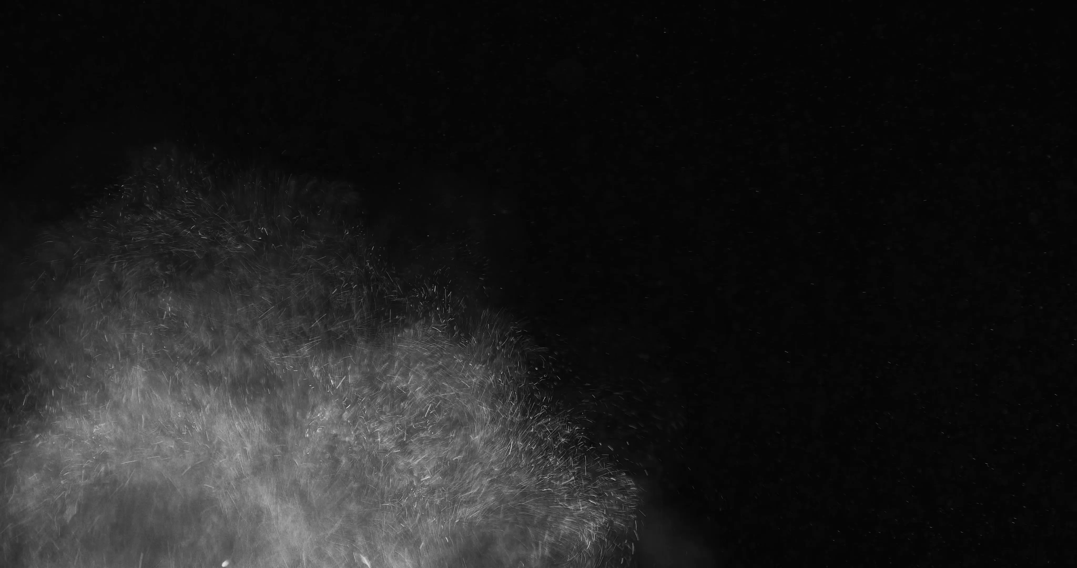 Dust cloud from below shot in studio Stock Video Footage - Videoblocks