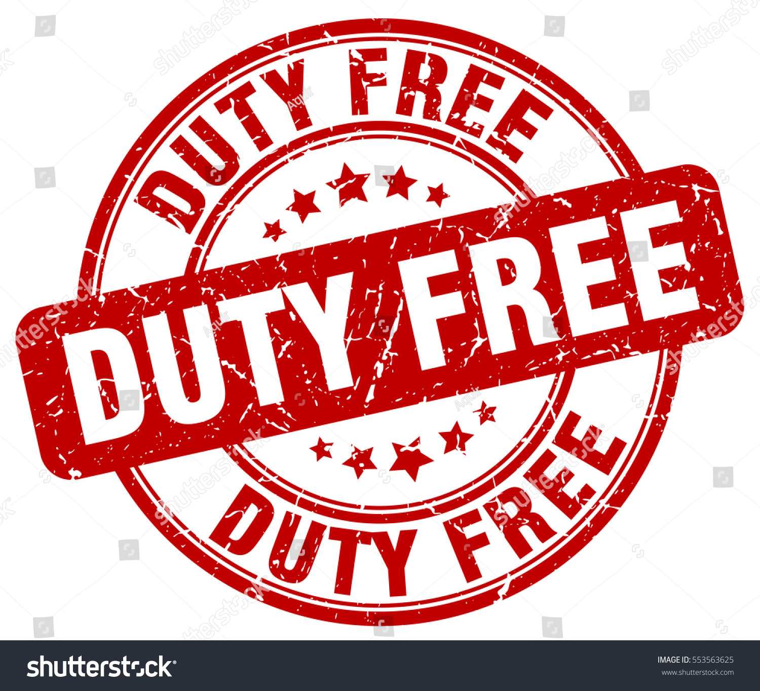 Duty Free Stamp Red Round Grunge Stock Vector HD (Royalty Free ...