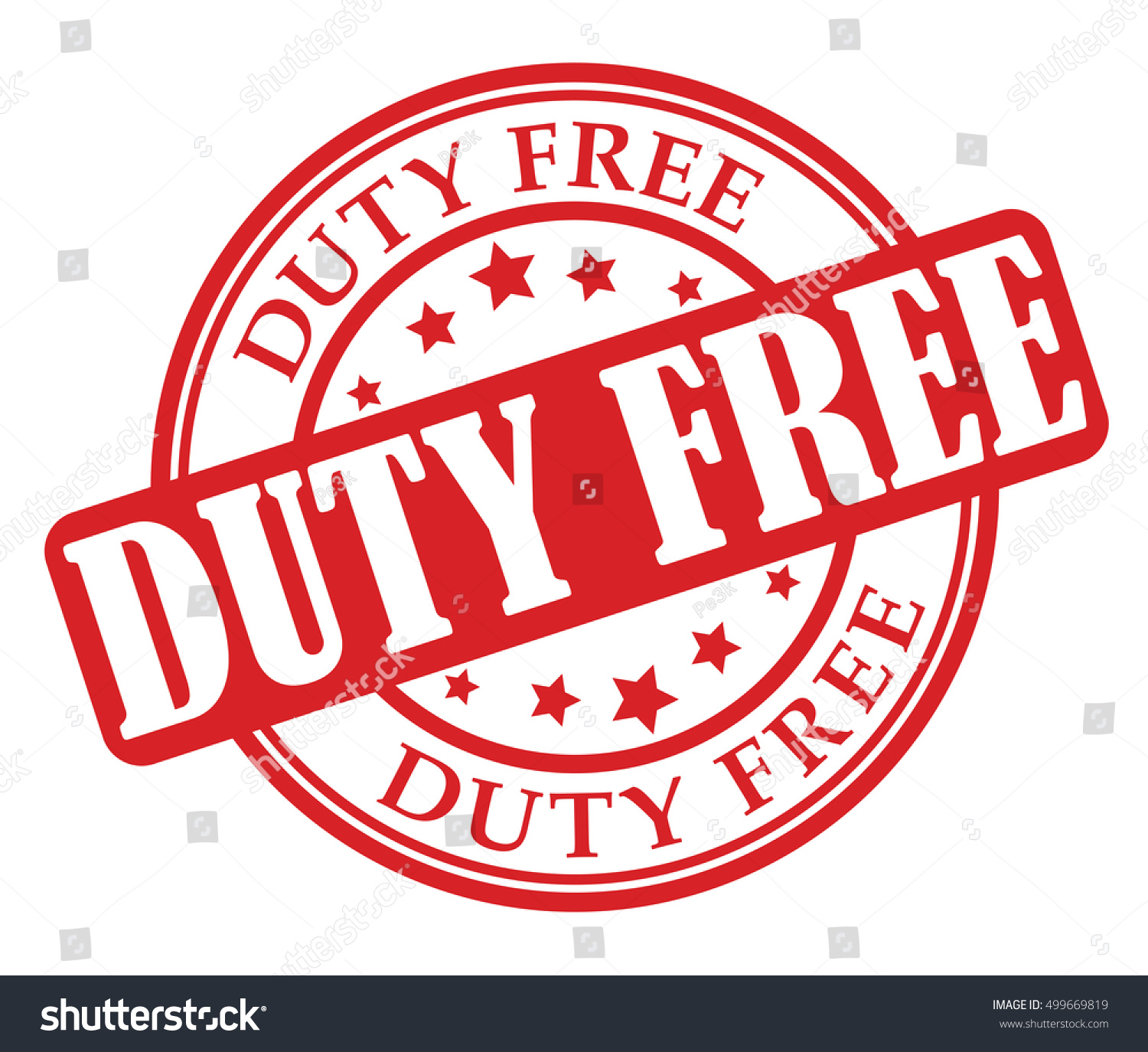 Duty Free Red Stamp Vector Illustration Stock Vector 499669819 ...