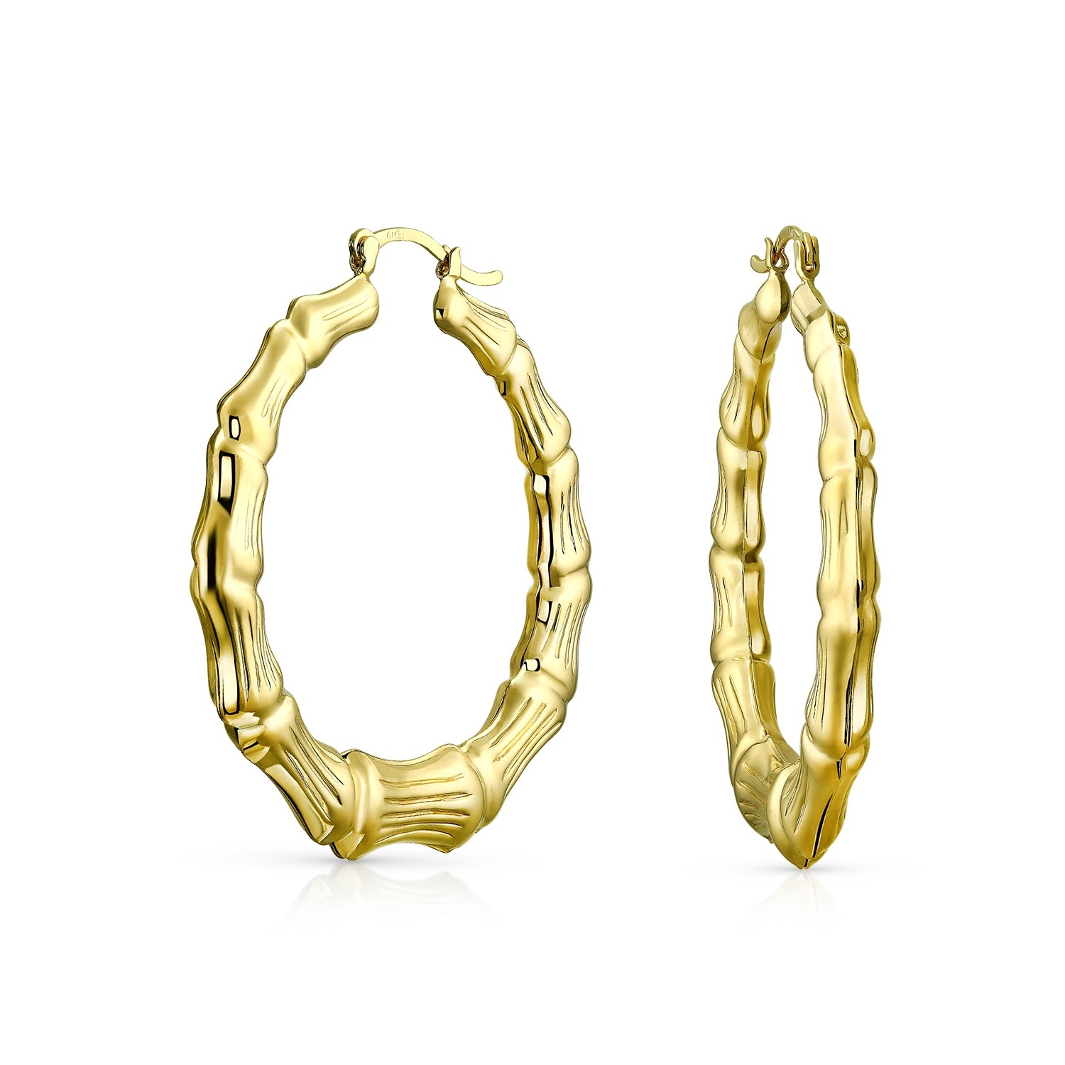 Bamboo 14K Gold filled Hoop Earrings