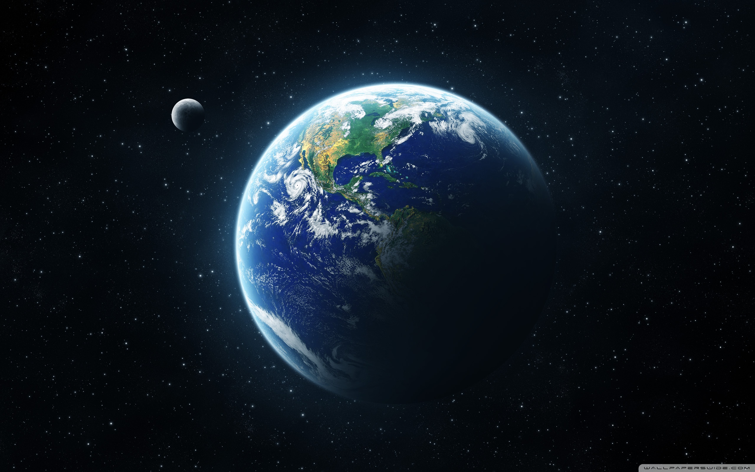 Earth And Moon From Space ❤ 4K HD Desktop Wallpaper for 4K Ultra HD ...