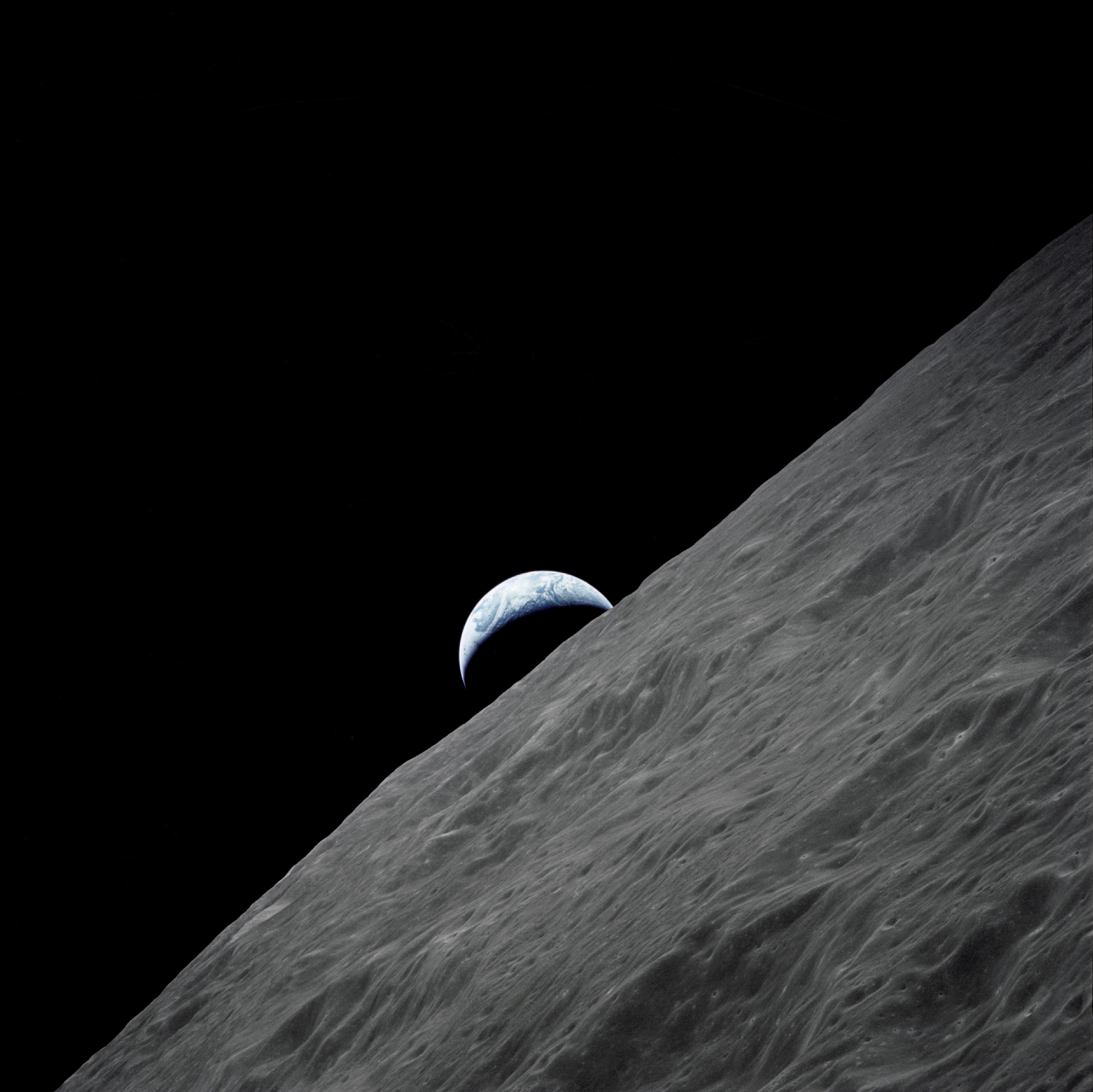 Earth from the moon photo