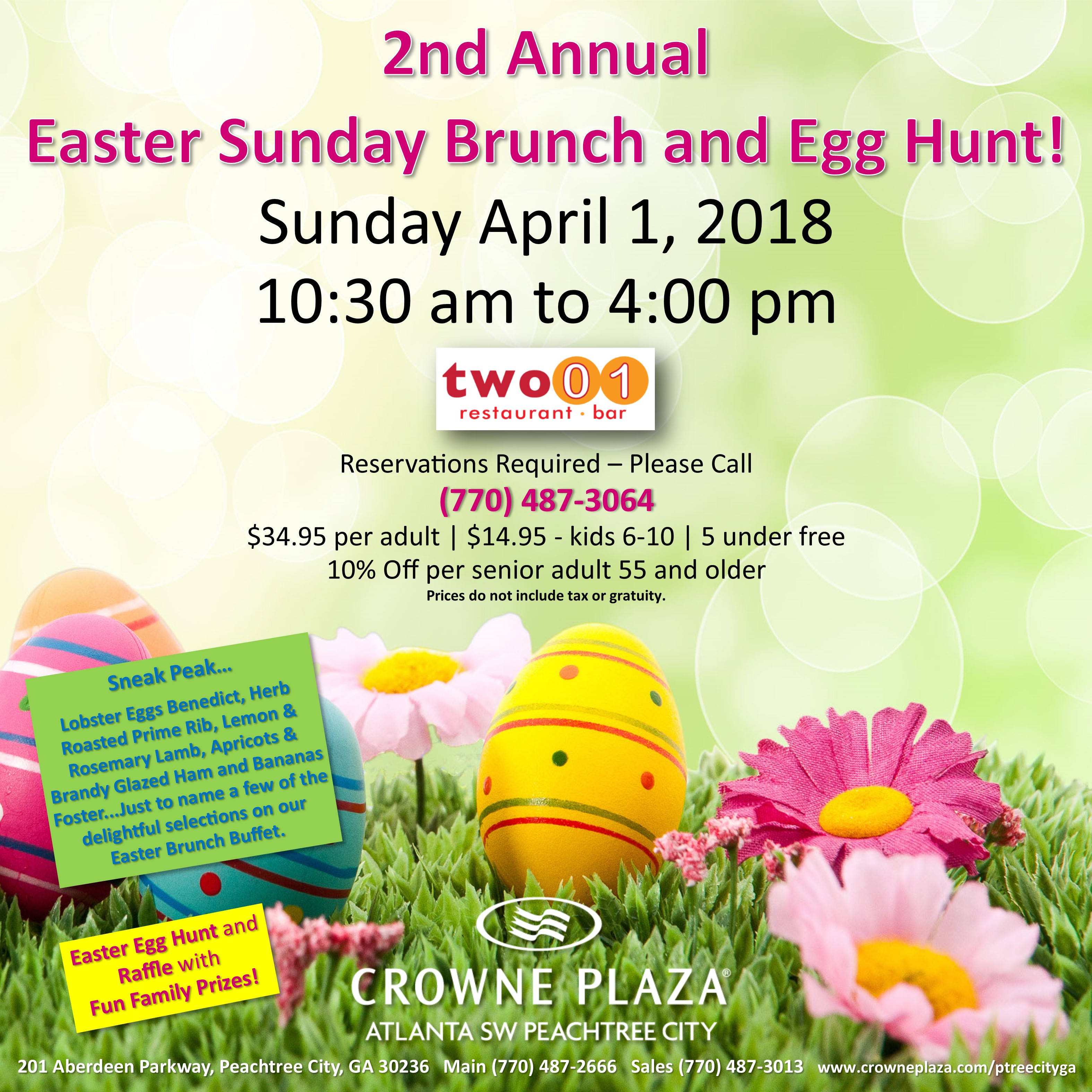 Easter Brunch and Egg Hunt at The Crowne Plaza Peachtree City