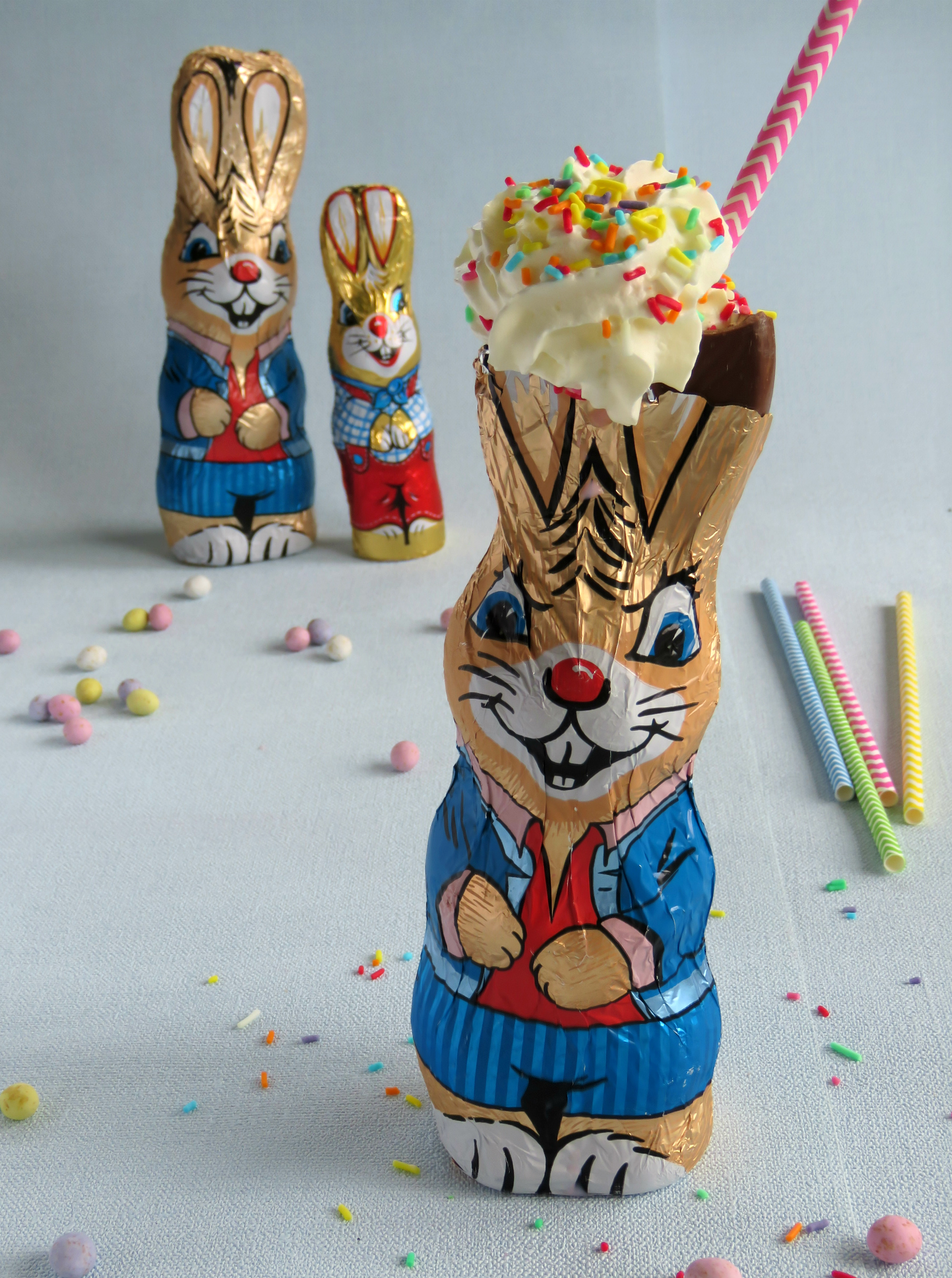 Easy Chocolate Easter Bunny Milkshakes - Just a Mum