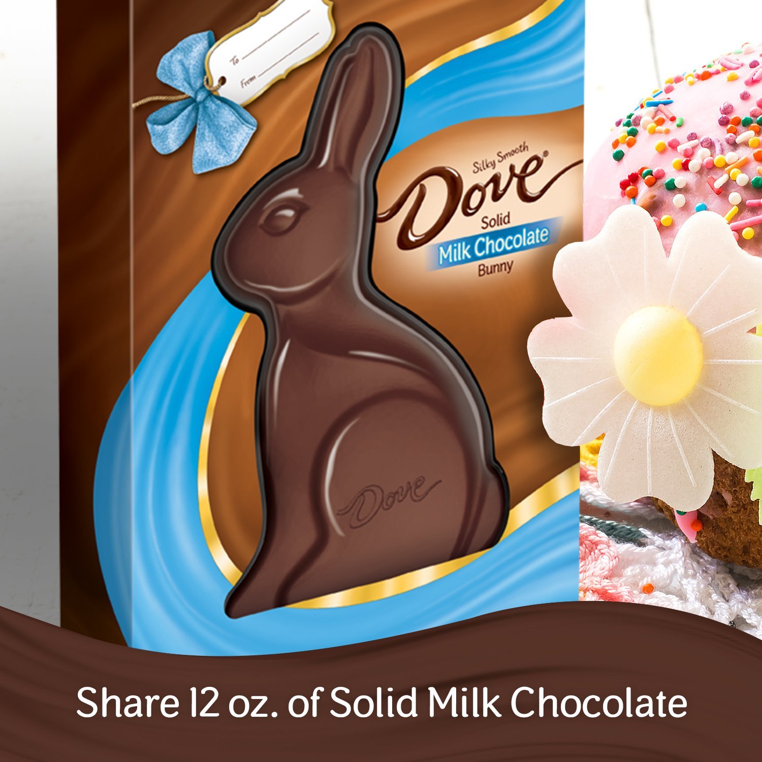 Amazon.com : Dove Milk Chocolate Solid Easter Bunny, 12 Ounce ...