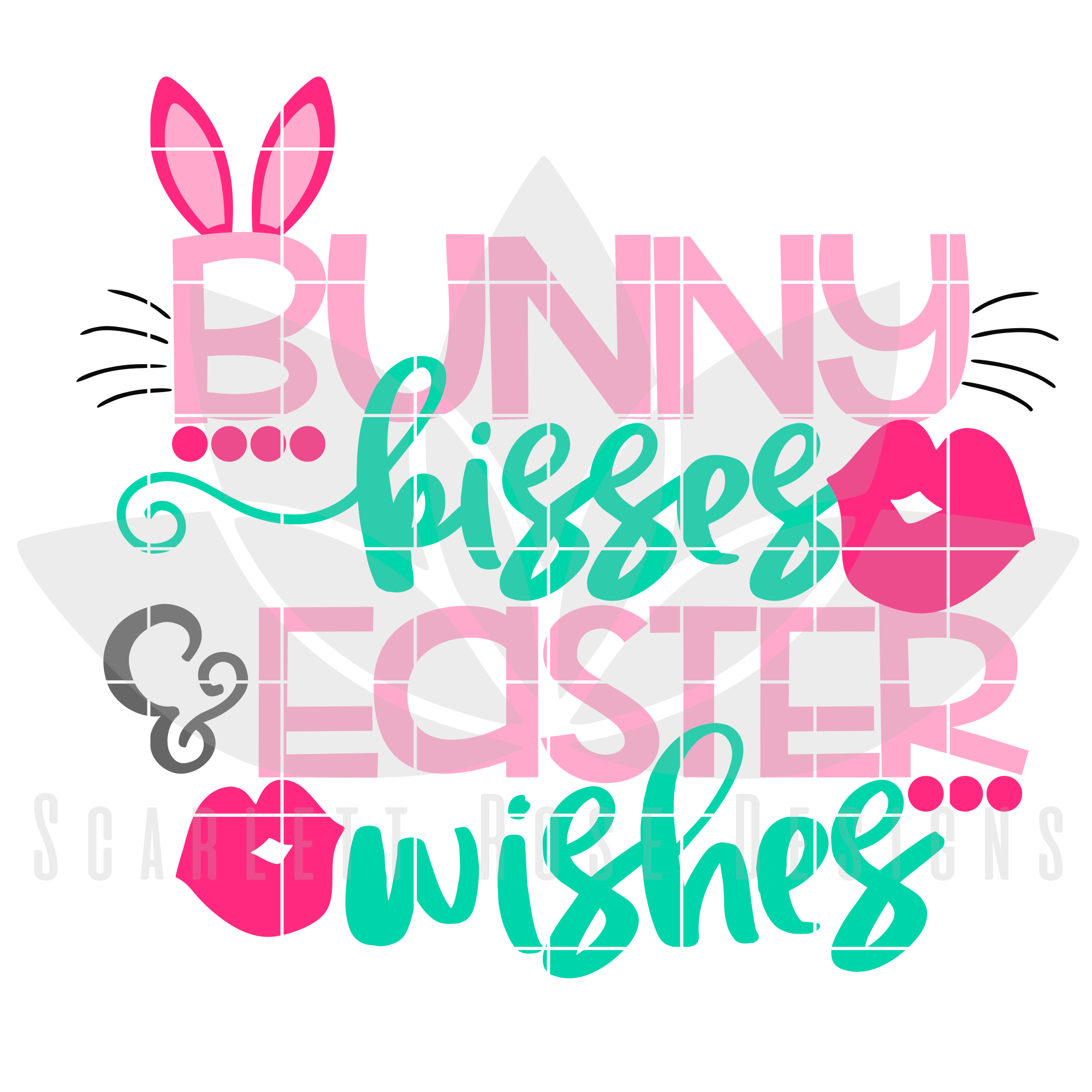 Bunny Kisses and Easter Wishes - SoFontsy