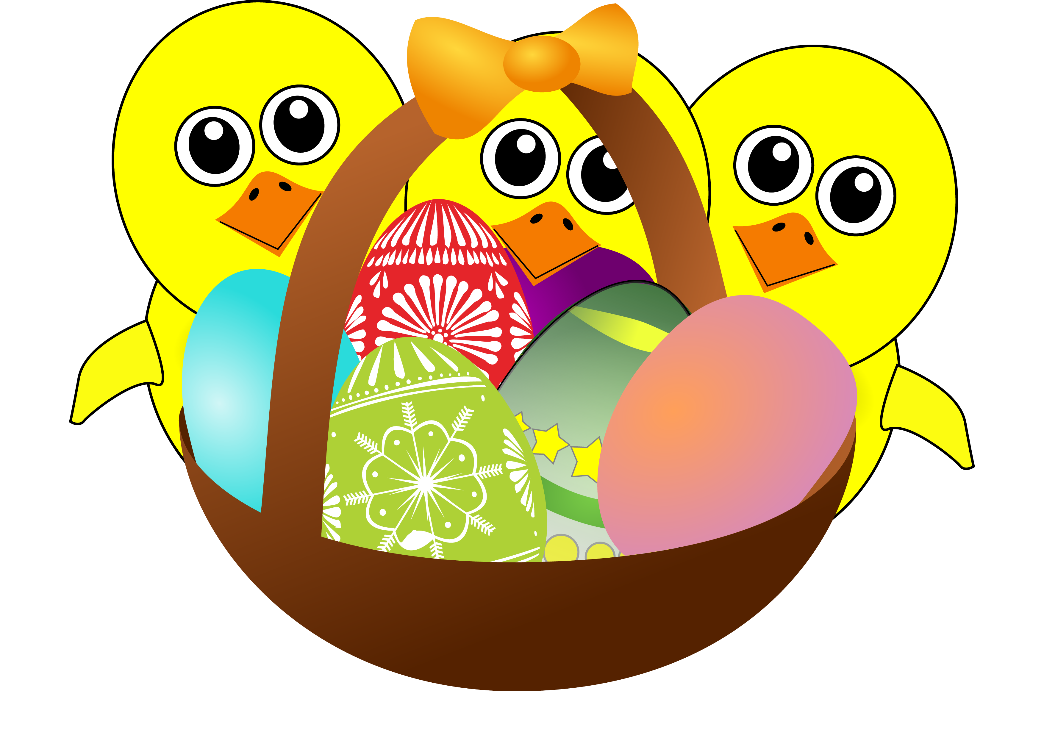 Easter Bunny Chicken Easter egg Cartoon - Easter decorations of eggs ...