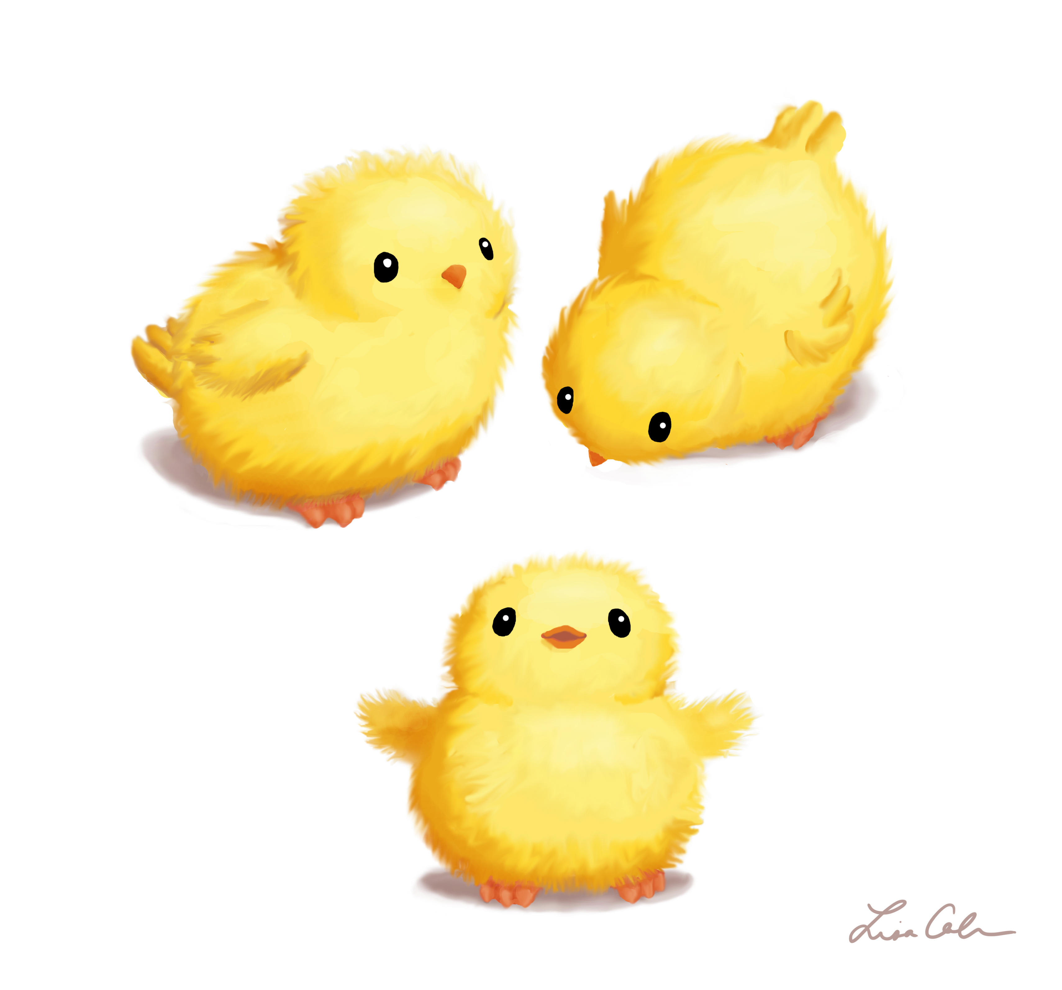 Easter Chicks by LMColver on DeviantArt