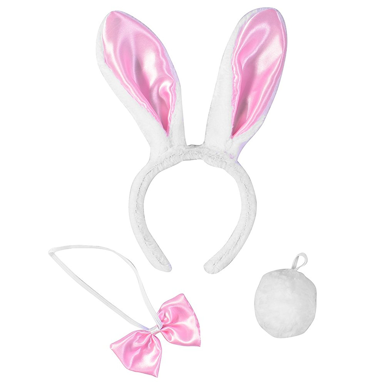 Amazon.com: Bunny Ears and Tail w/ Bow - Easter Costume - Bunny ...