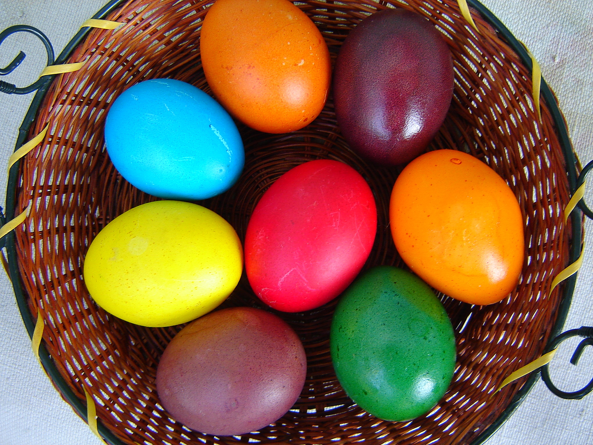 Easter eggs, Basket, Blue, Bspo06, Colors, HQ Photo