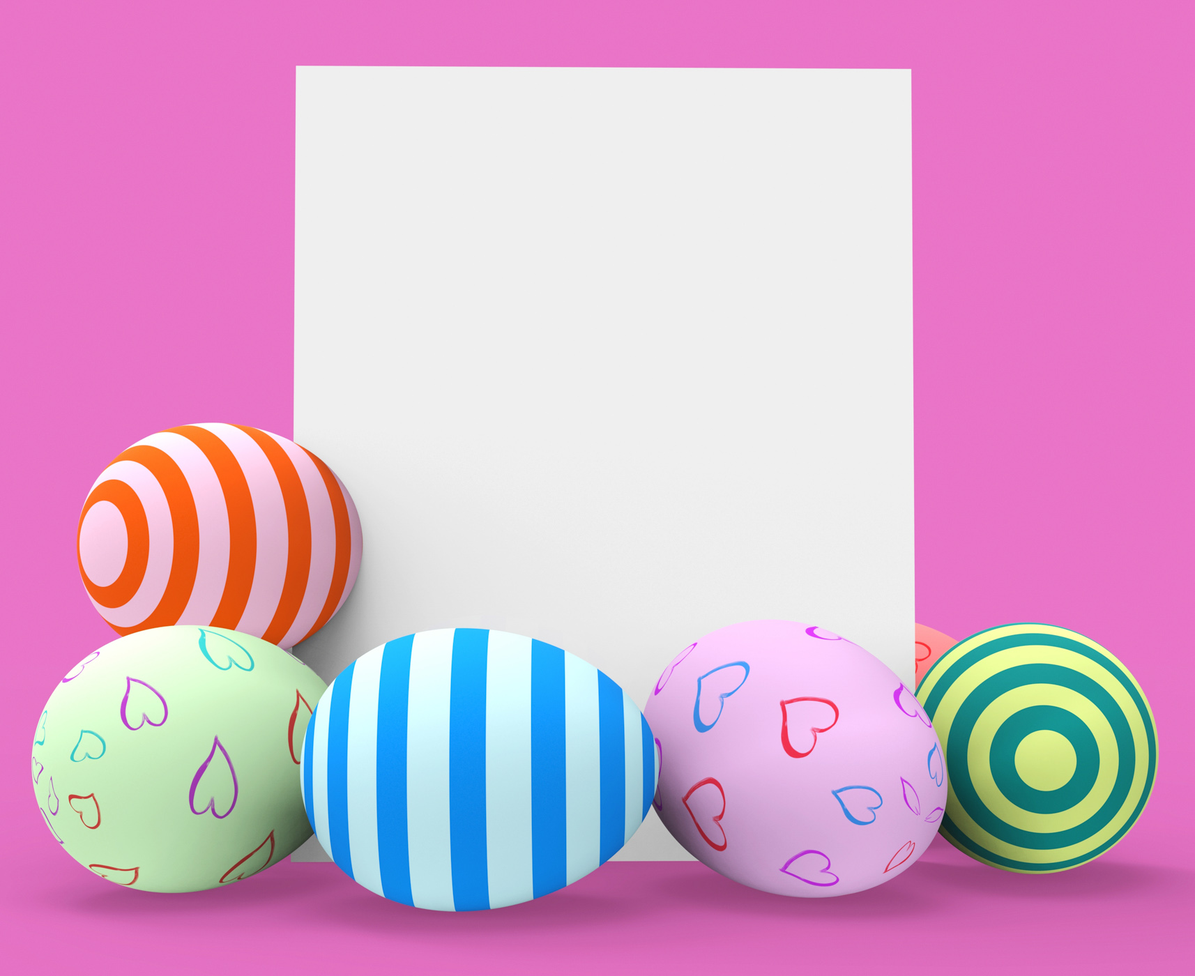 Easter eggs represents blank space and copy-space photo