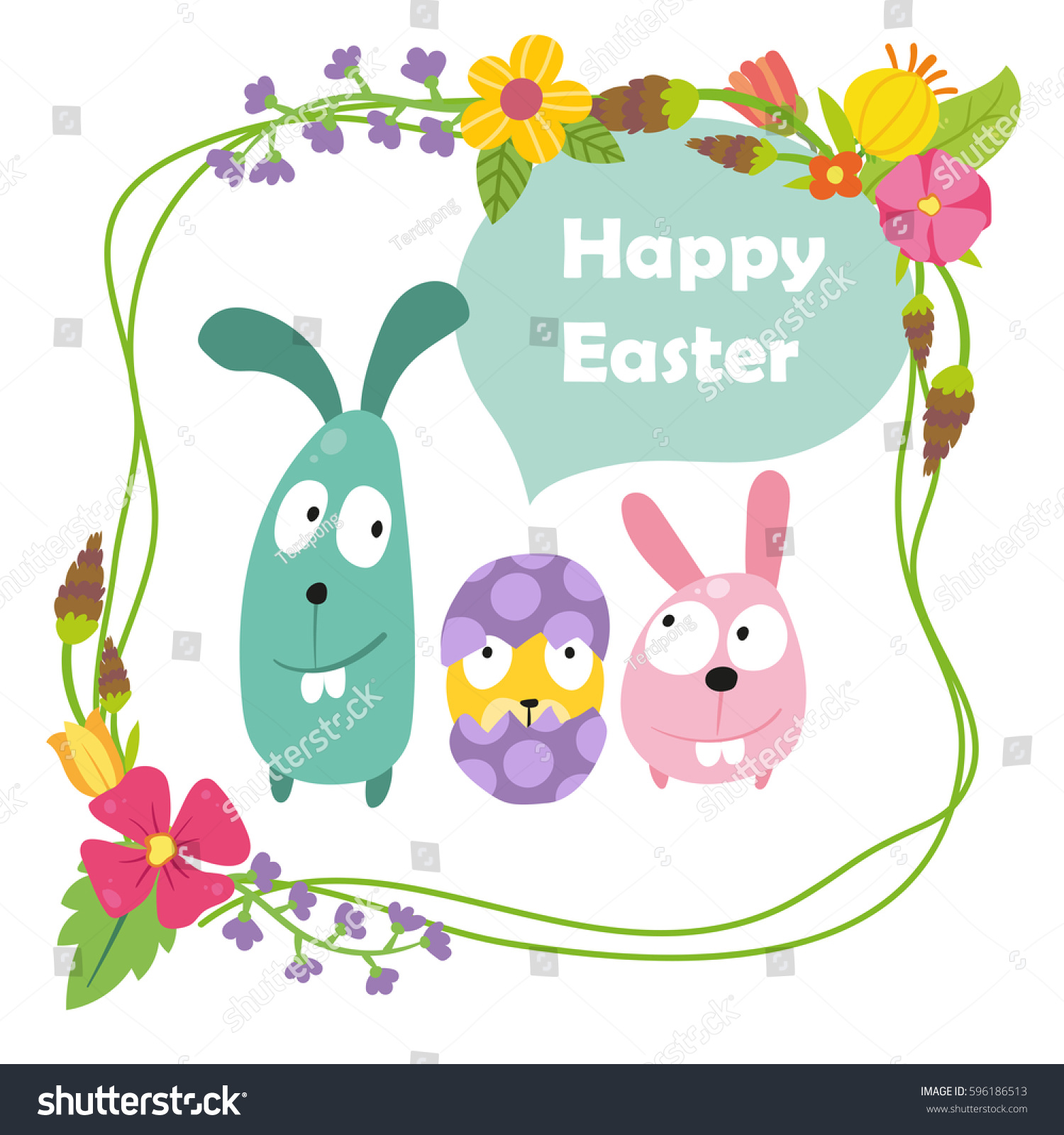Easter Ornament Design Stock Vector 596186513 - Shutterstock