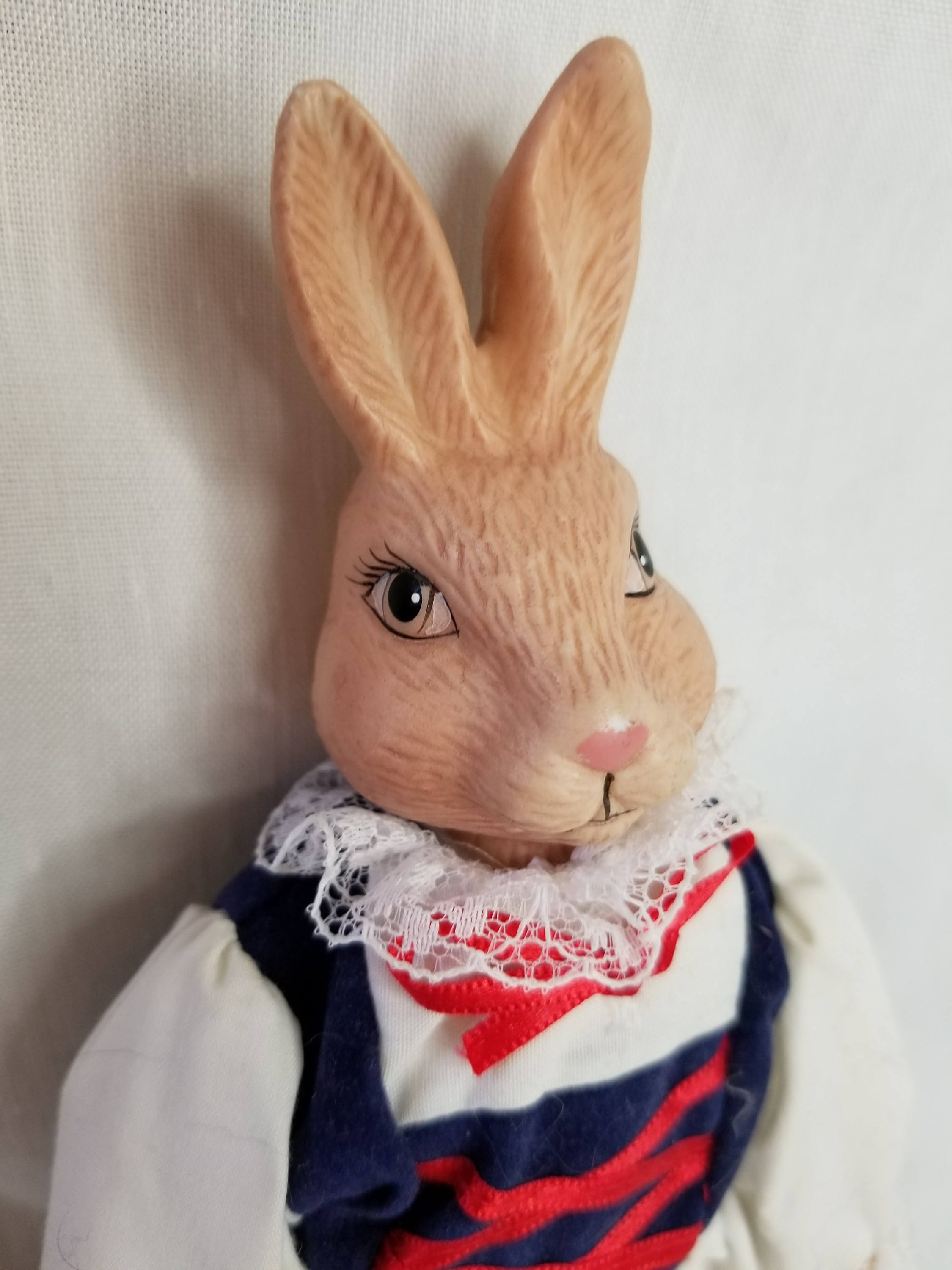 Vintage Easter Basket Filler Porcelain Doll Bunny Rabbit ~ Easter ...