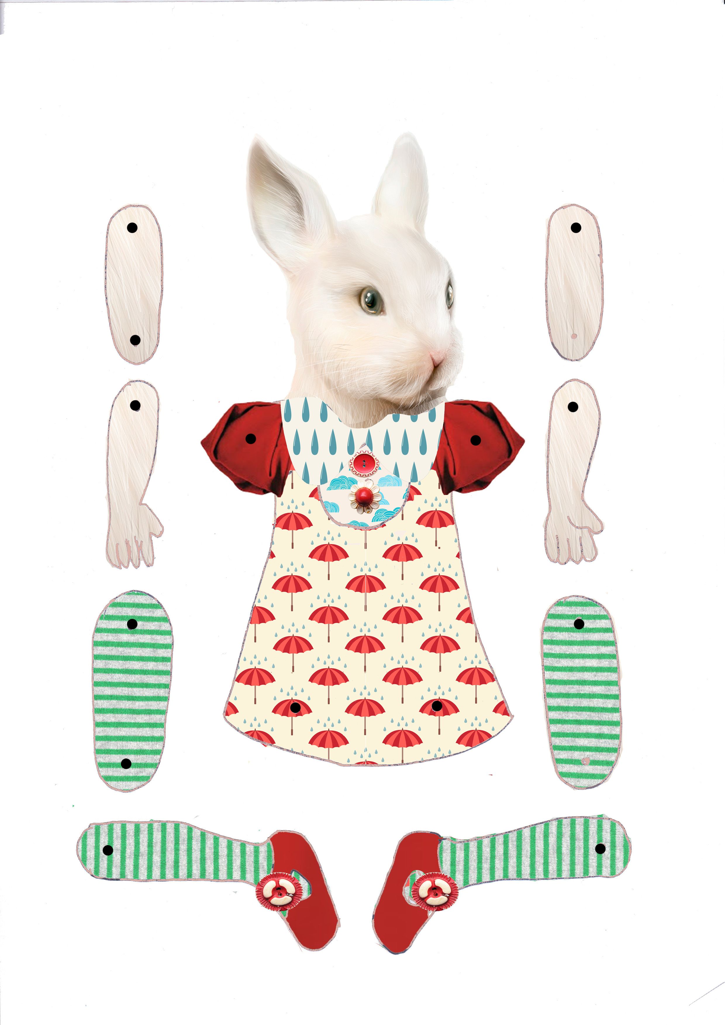 Jointed Paper Doll Bunny … | excellent things i like | Pinterest ...