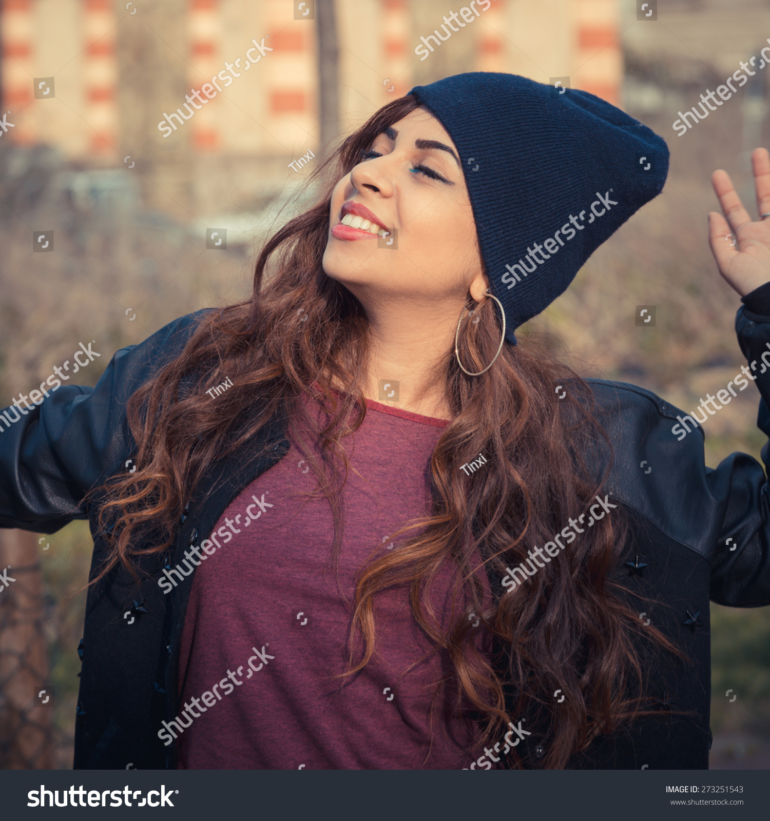 Beautiful Middle Eastern Girl Long Hair Stock Photo 273251543 ...