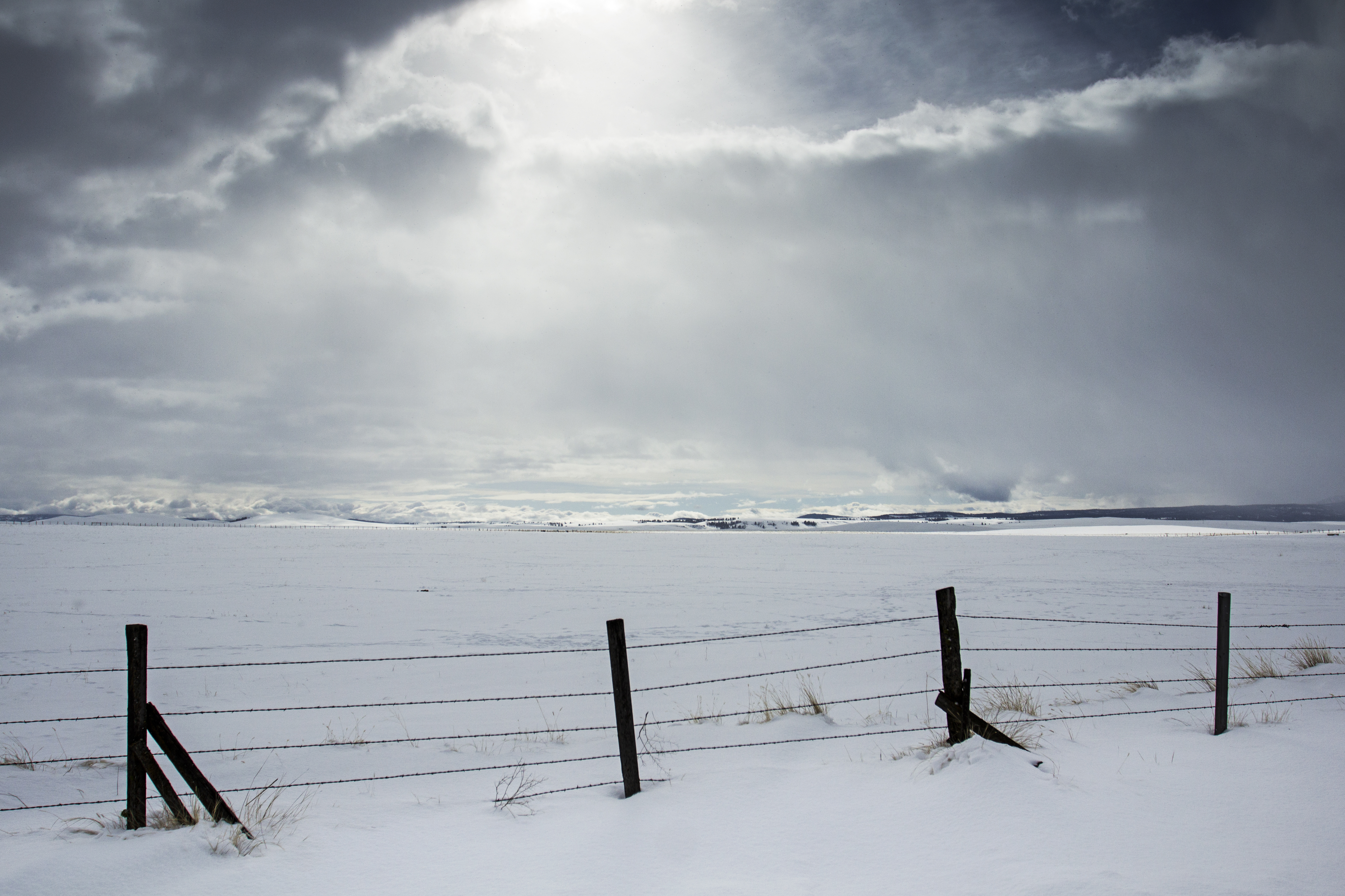 Eastern oregon prairie in snow. photo