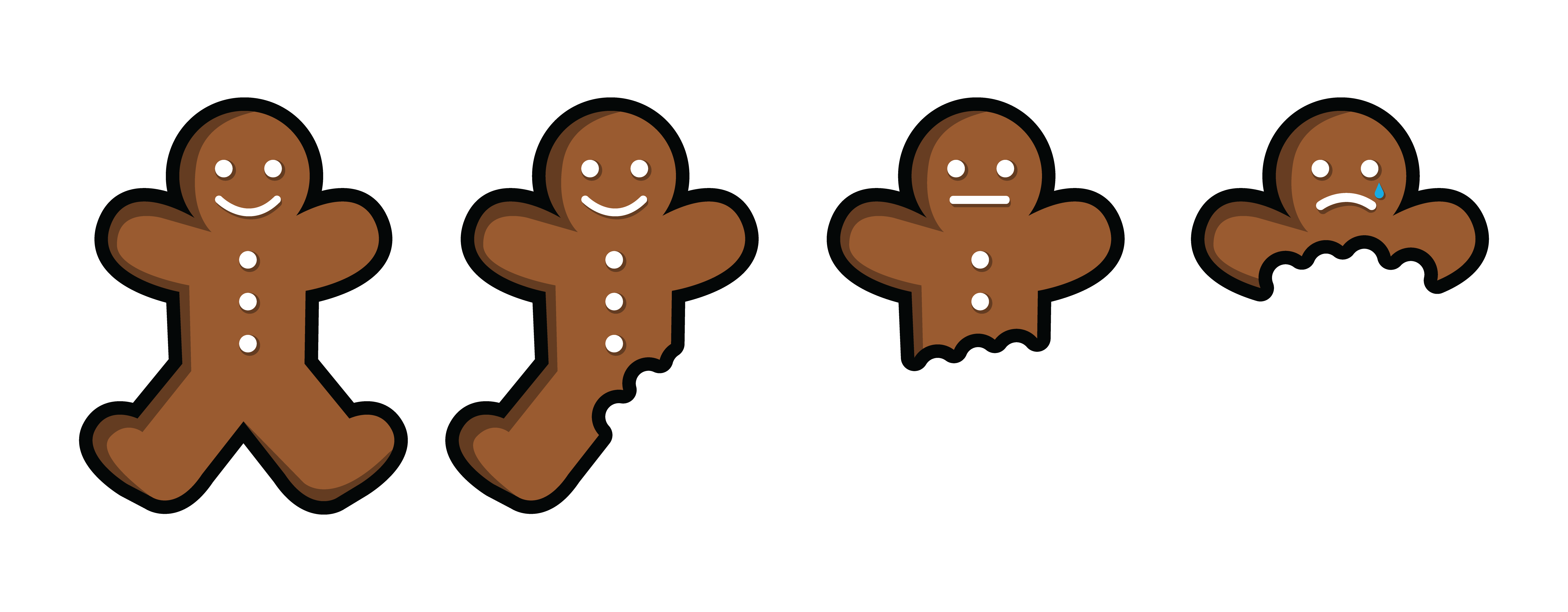 Gingerbread clipart eaten - Pencil and in color gingerbread clipart ...