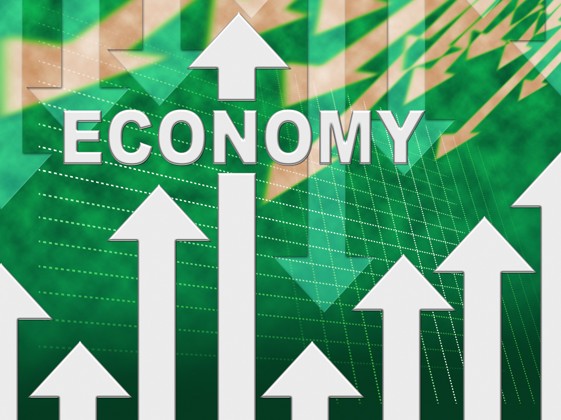 Economy graph indicates micro economics and charts photo