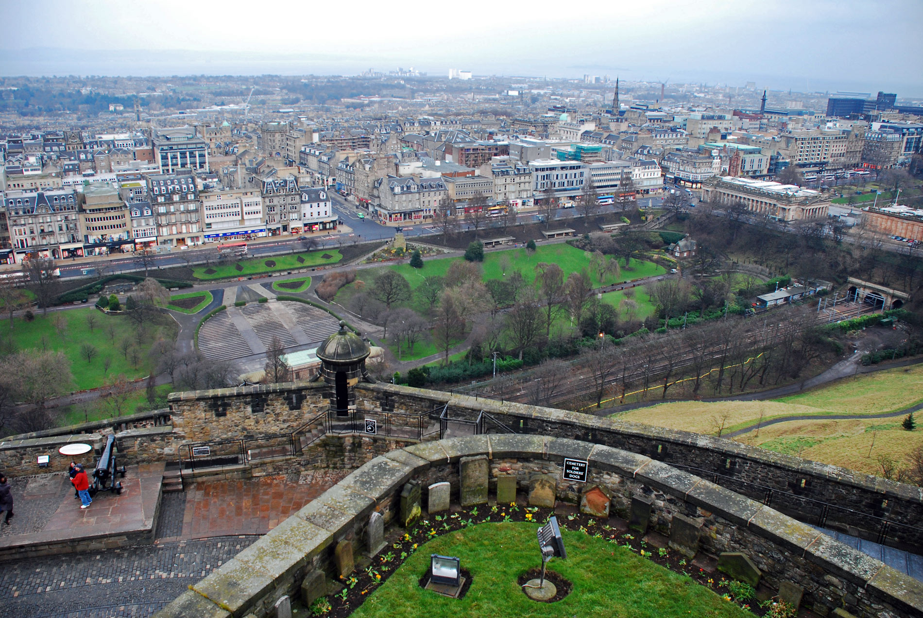 Edinburgh Castle view, Castle, City, Edinburgh, Garden, HQ Photo