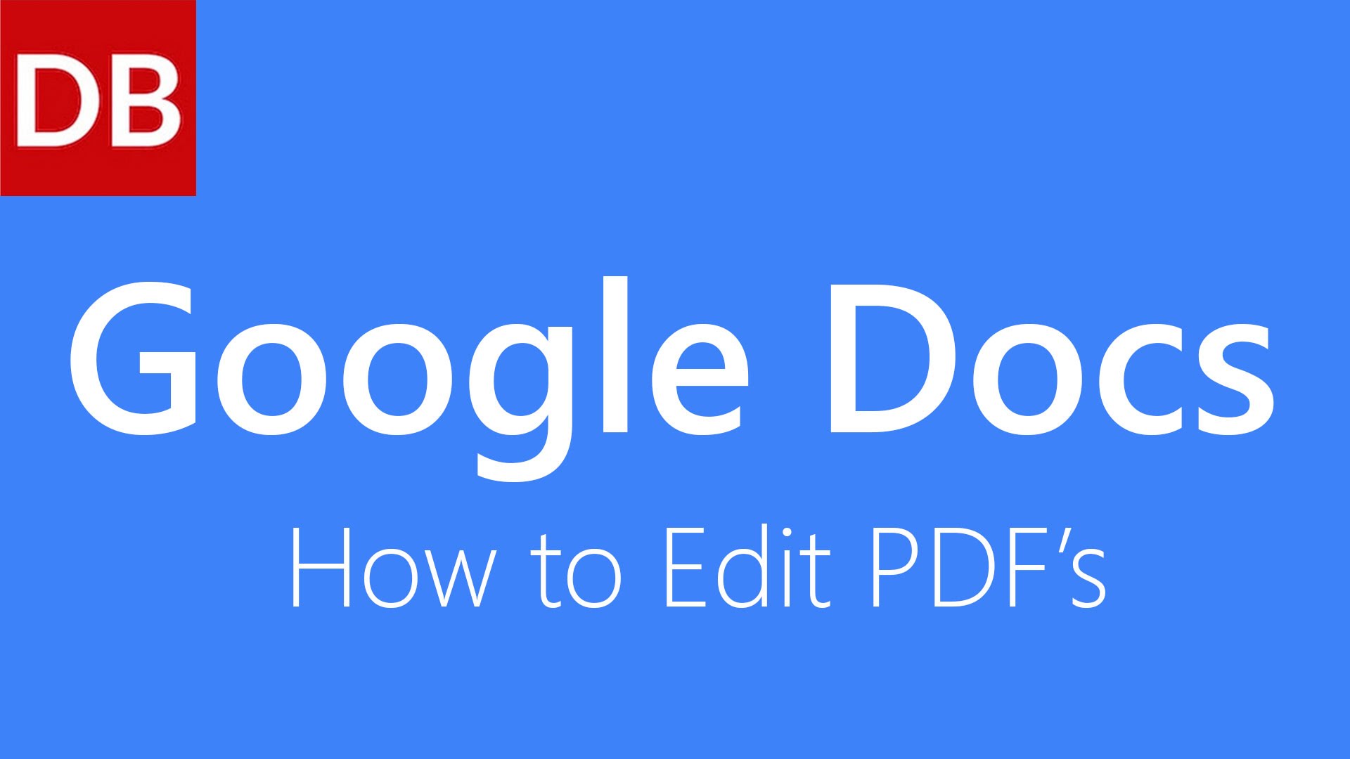 How to Edit a PDF | Google Docs Tutorial - YouTube