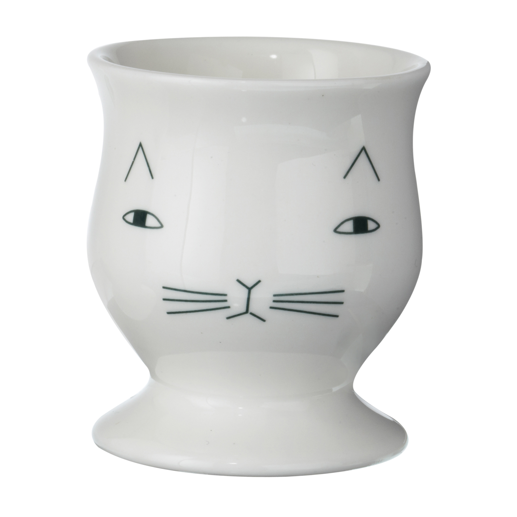 Mog Egg Cup by Donna Wilson. 100% bone china, made in the UK