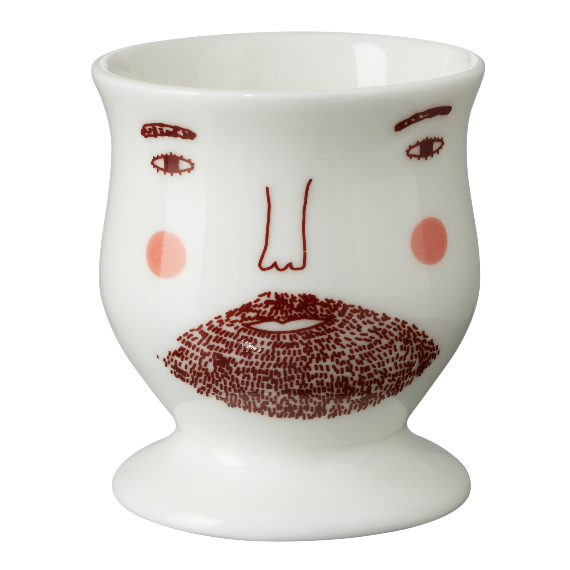 Beardy Man Egg Cup by Donna Wilson - 100% Bone China, made in UK