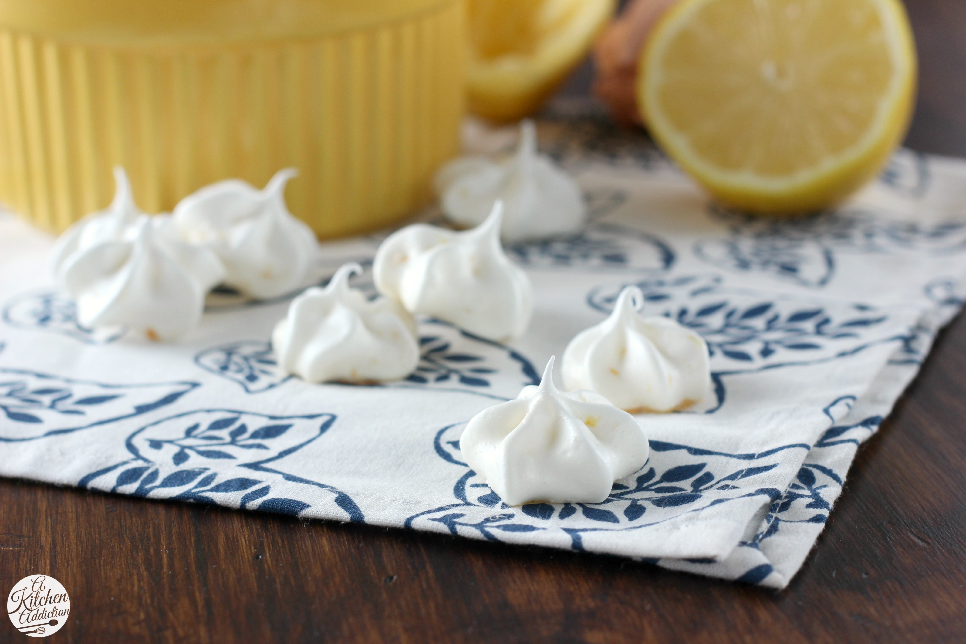 Lemon Meringue Kiss Cookies - A Kitchen Addiction