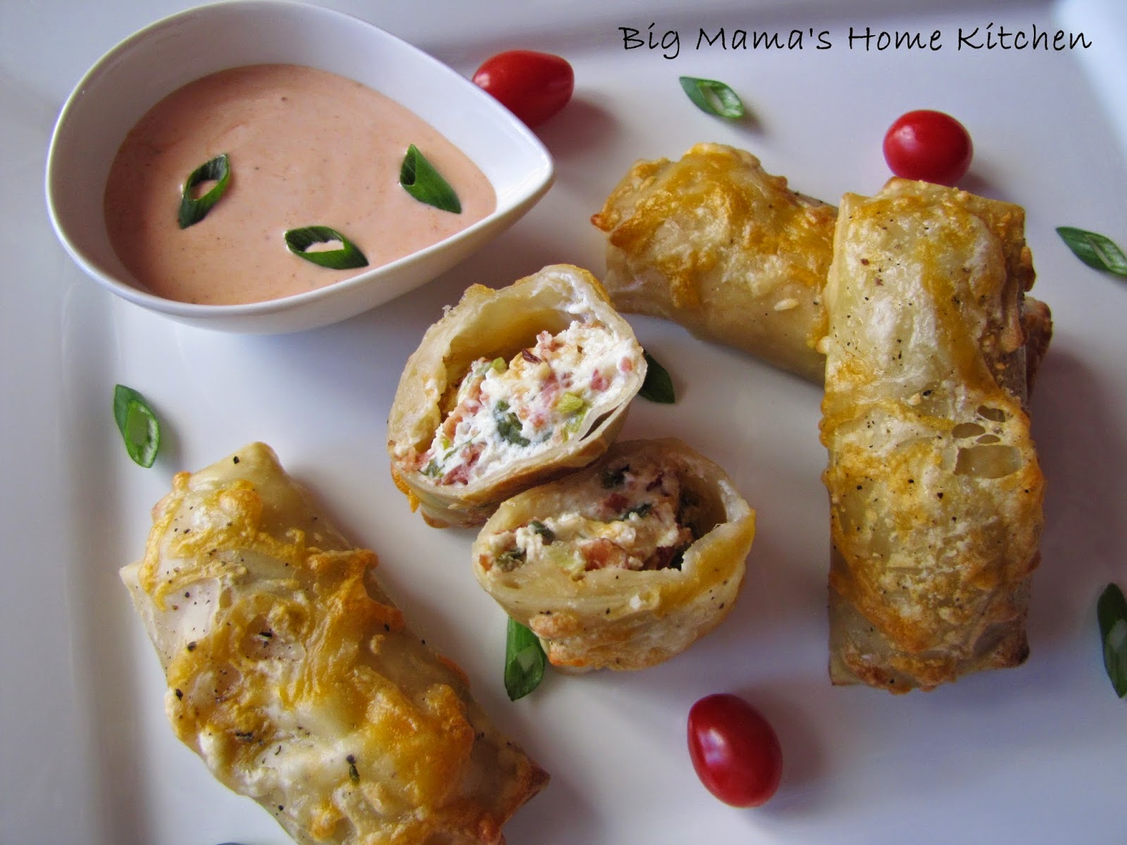 Big Mama's Home Kitchen: Jalapeno Popper Egg Rolls