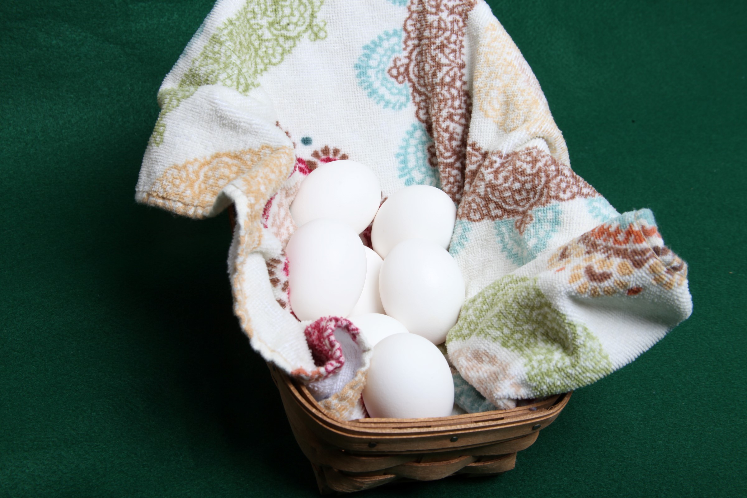 Eggs in a basket photo