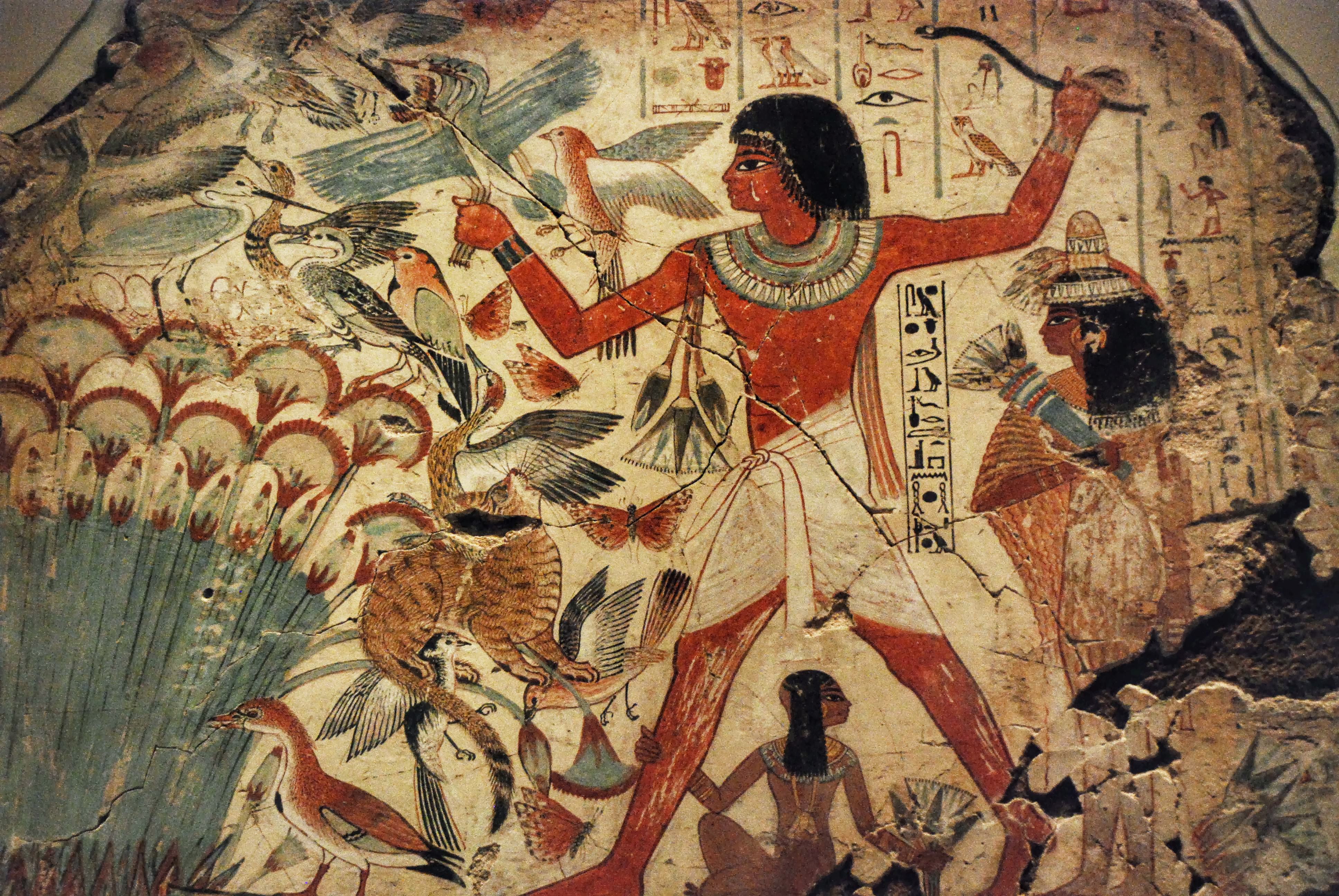 Egyptian Hunting in the Marshes (Illustration) - Ancient History ...