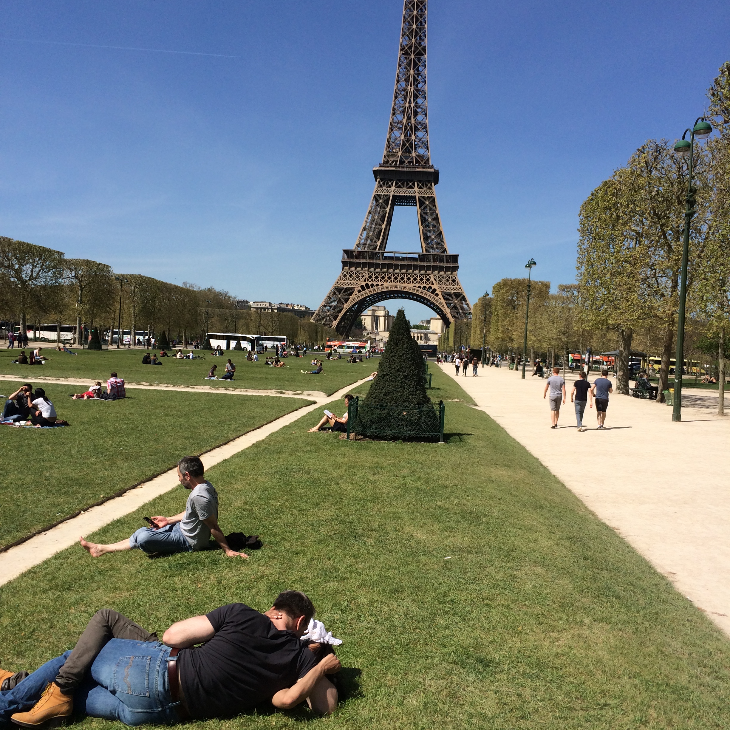 Picnic under Eiffel Tower a table with the ultimate view | Dog-Eared ...