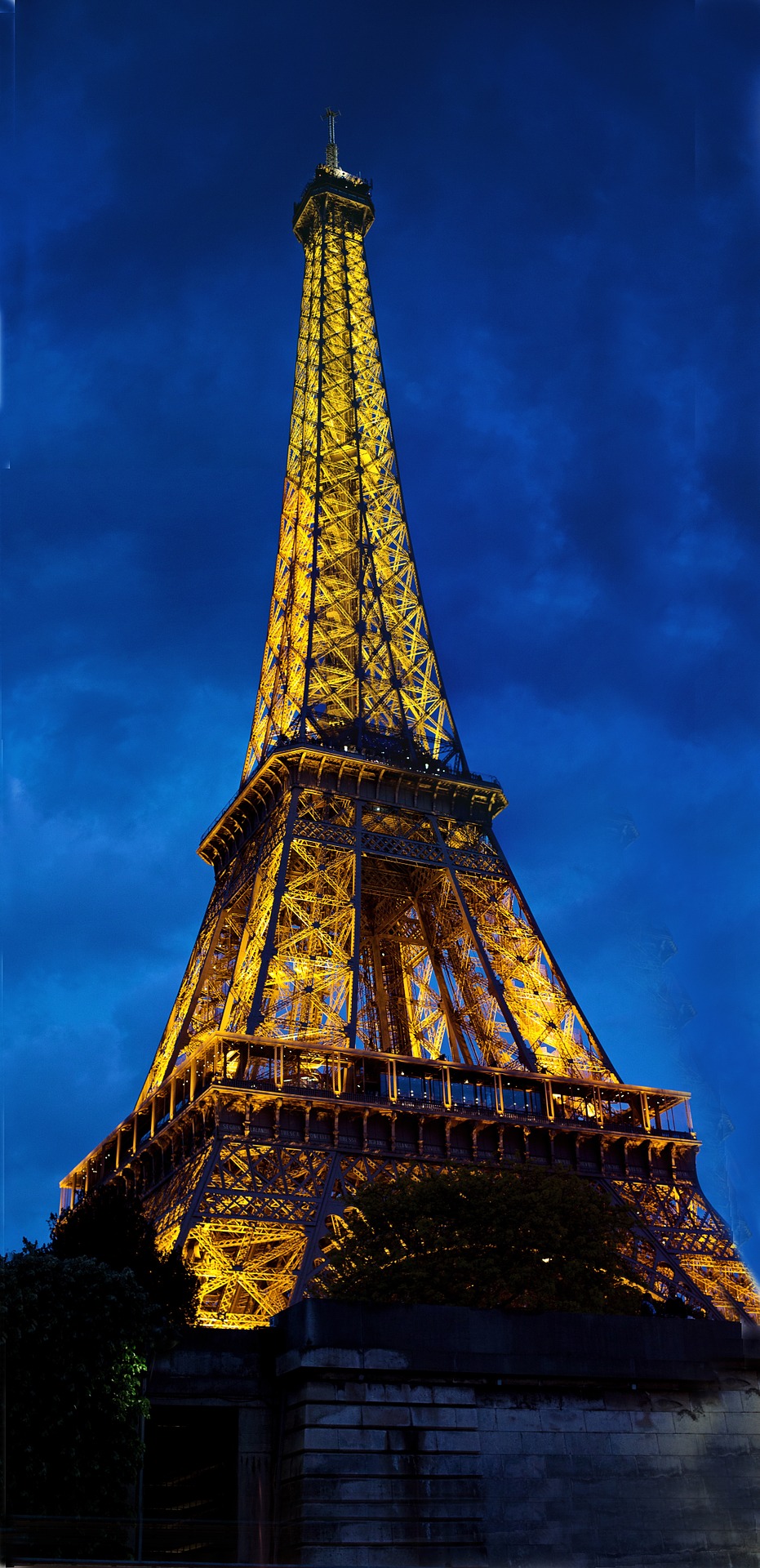 Eiffel tower at night photo