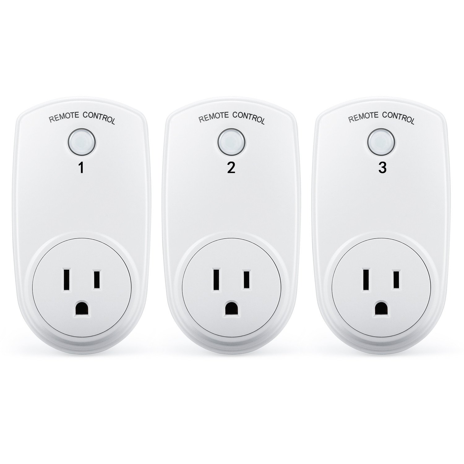 Magicfly Remote Control Electrical Outlet Switch, White (3 Outlet, 1 ...
