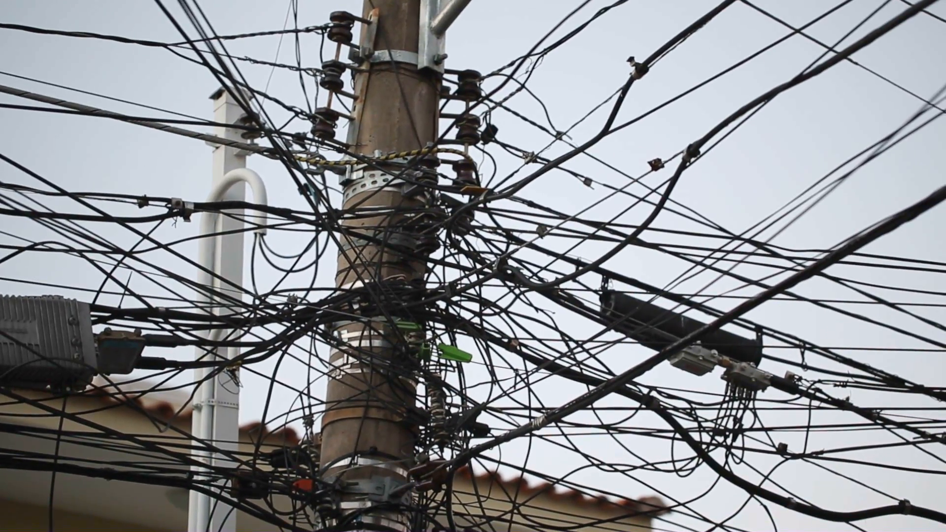 Third world country electrical wires. Disorganized electrical wiring ...