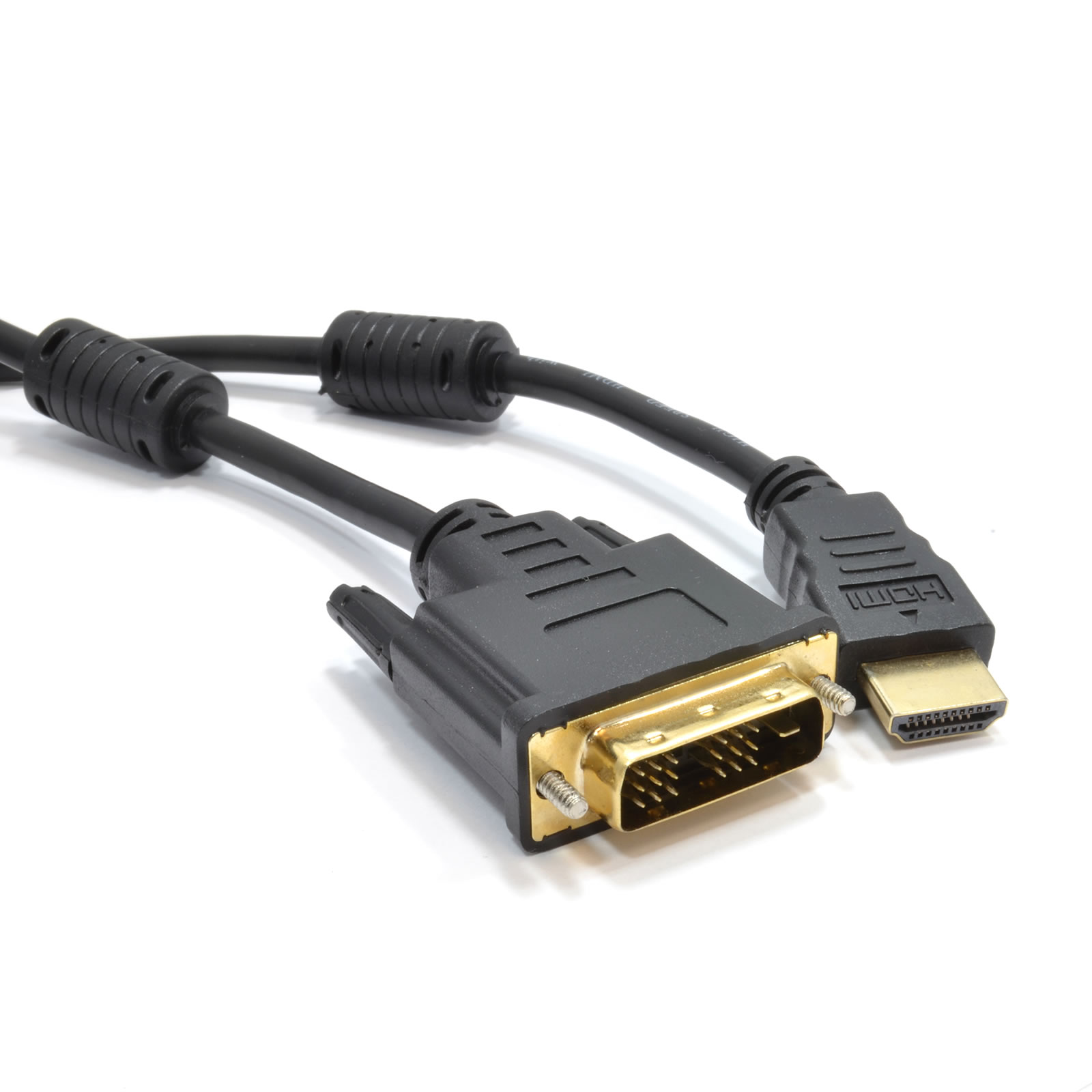 DVI-D Digital Monitor PC 18+1 pin Male to HDMI Cable Lead 5m GOLD ...