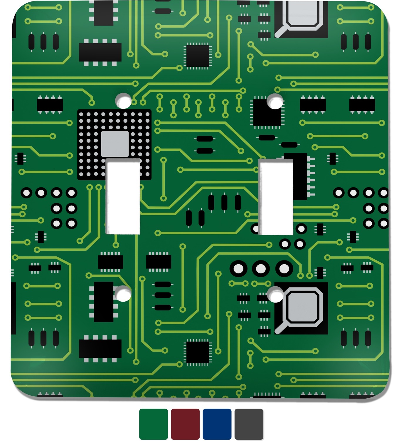 Circuit Board Light Switch Cover (2 Toggle Plate) (Personalized ...